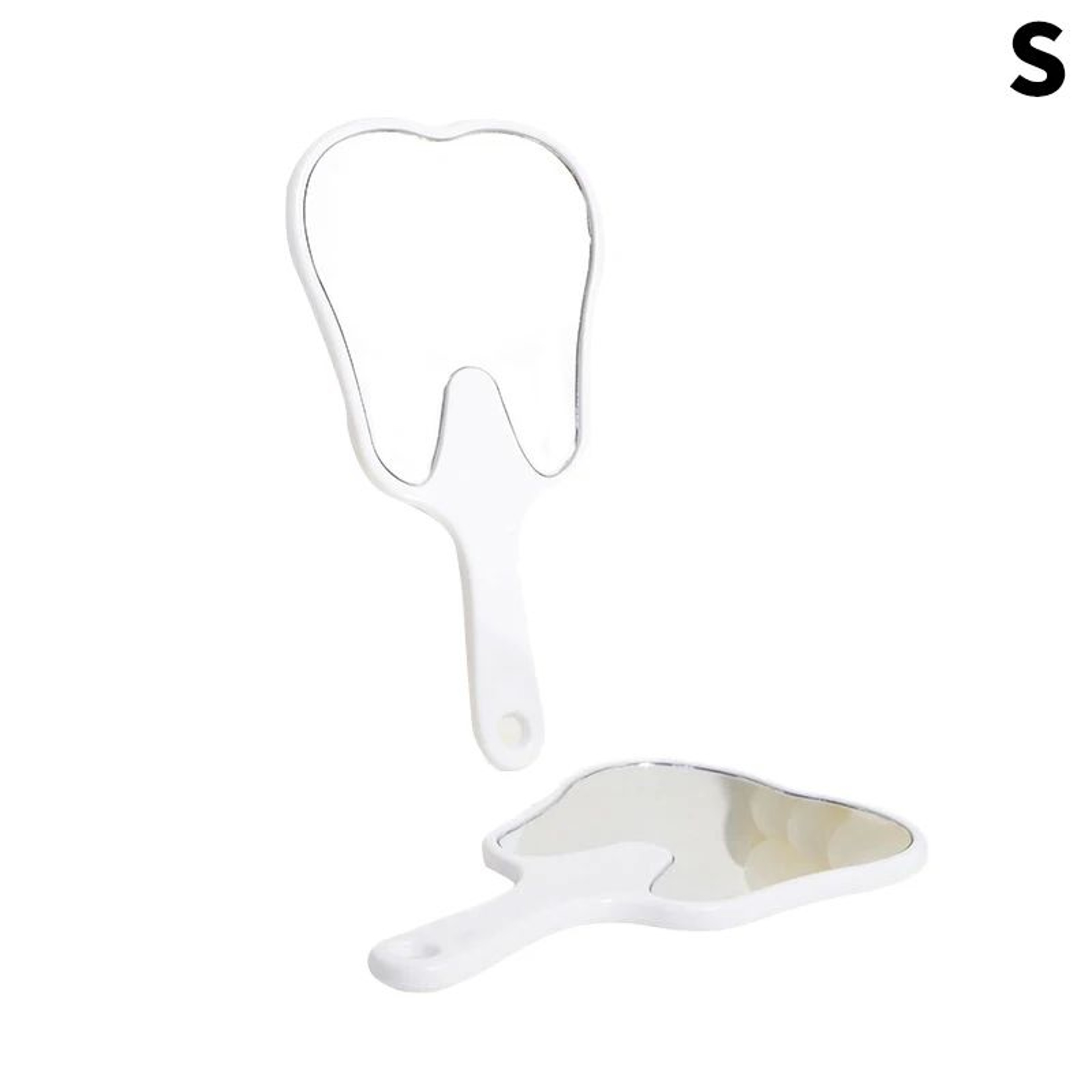 Tooth Shaped Handheld Mirror  Unbreakable Portable Dental Mouth Mirror For Makeup Oral Care  Dentis 16