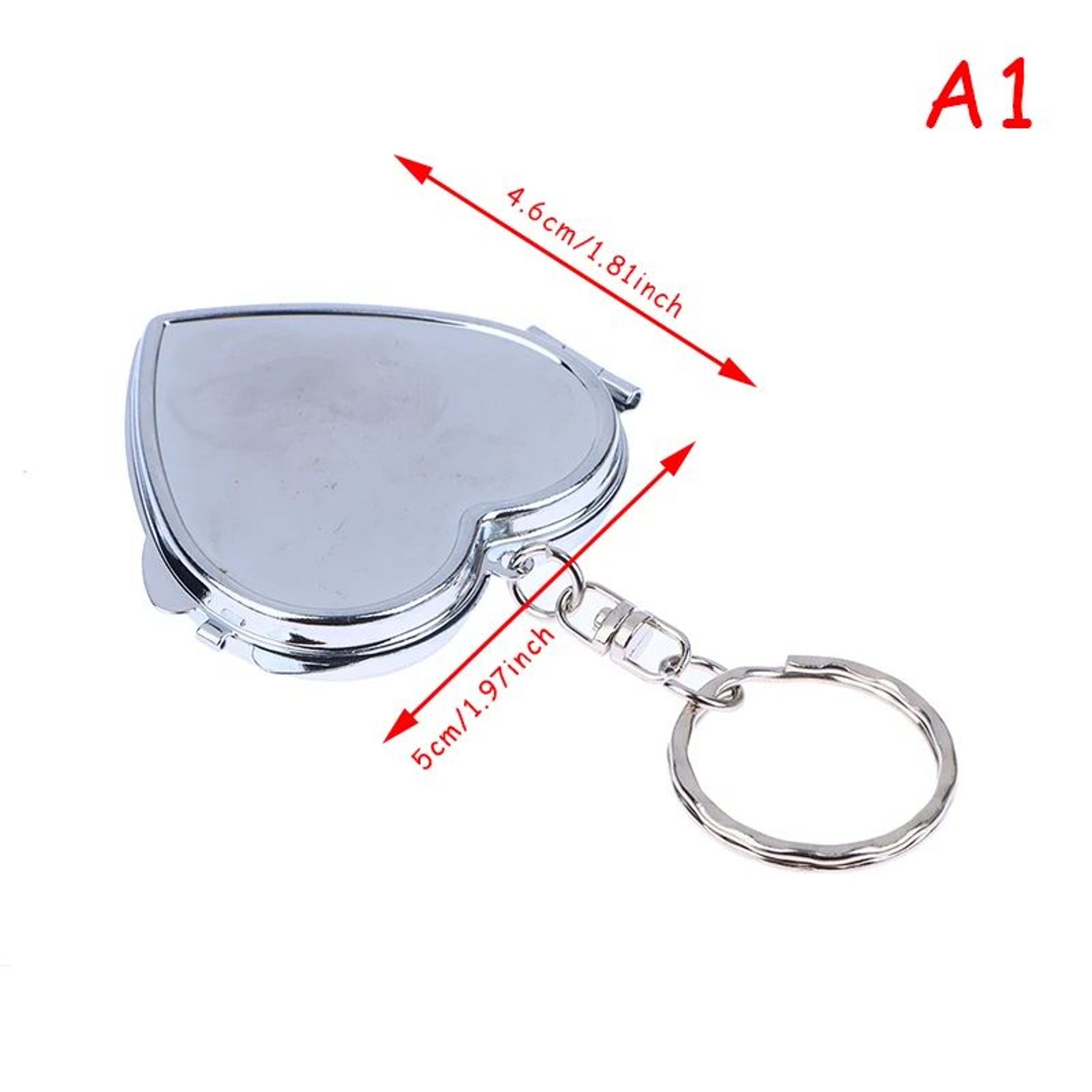 Heart Shaped Double Sided Vanity Mirror  Portable Desktop Makeup Mirror With Magnifying Glass  Stab