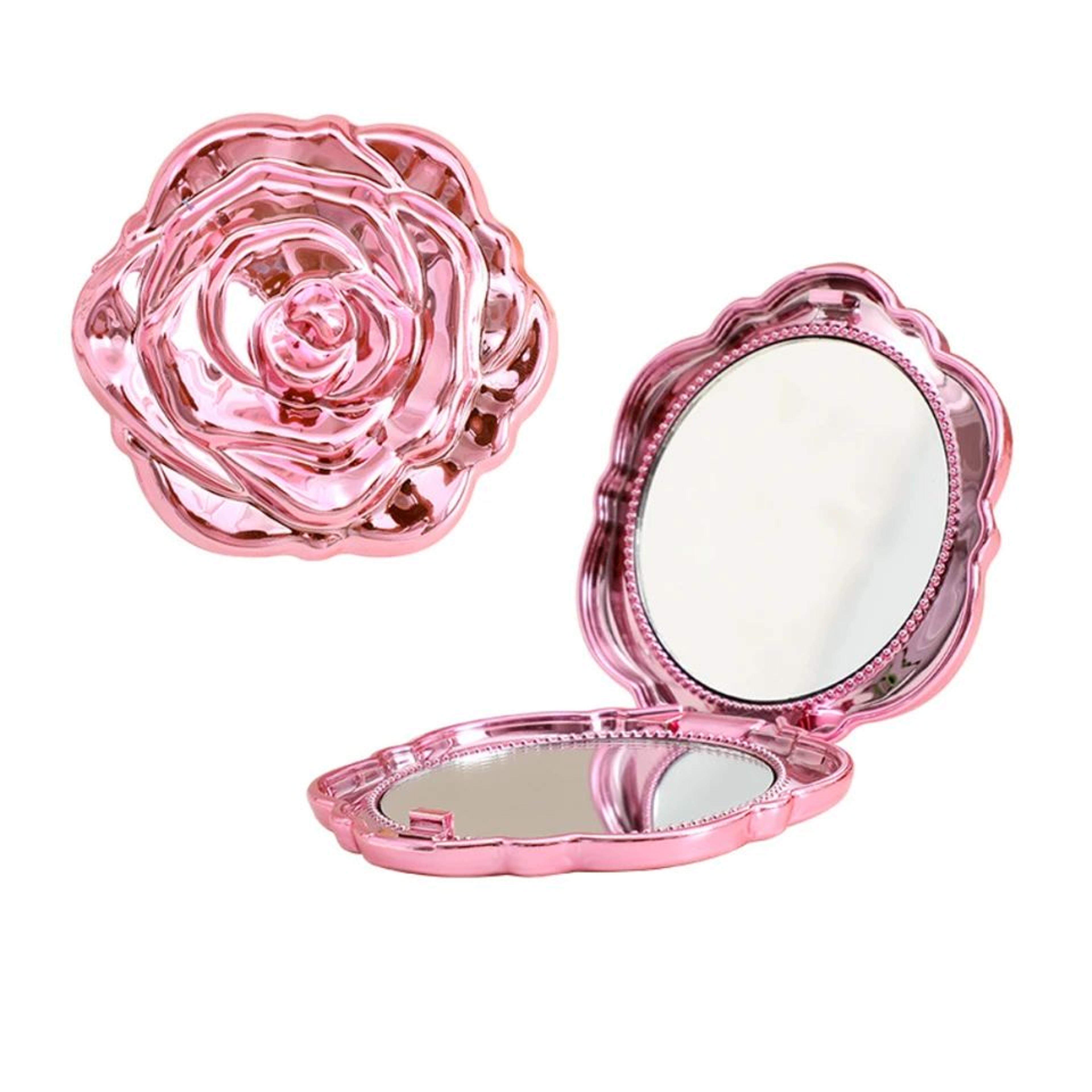 Rose Double Sided Makeup Mirror  248 In Foldable Compact Pocket Mirror For Handbag Travel Beauty To 5