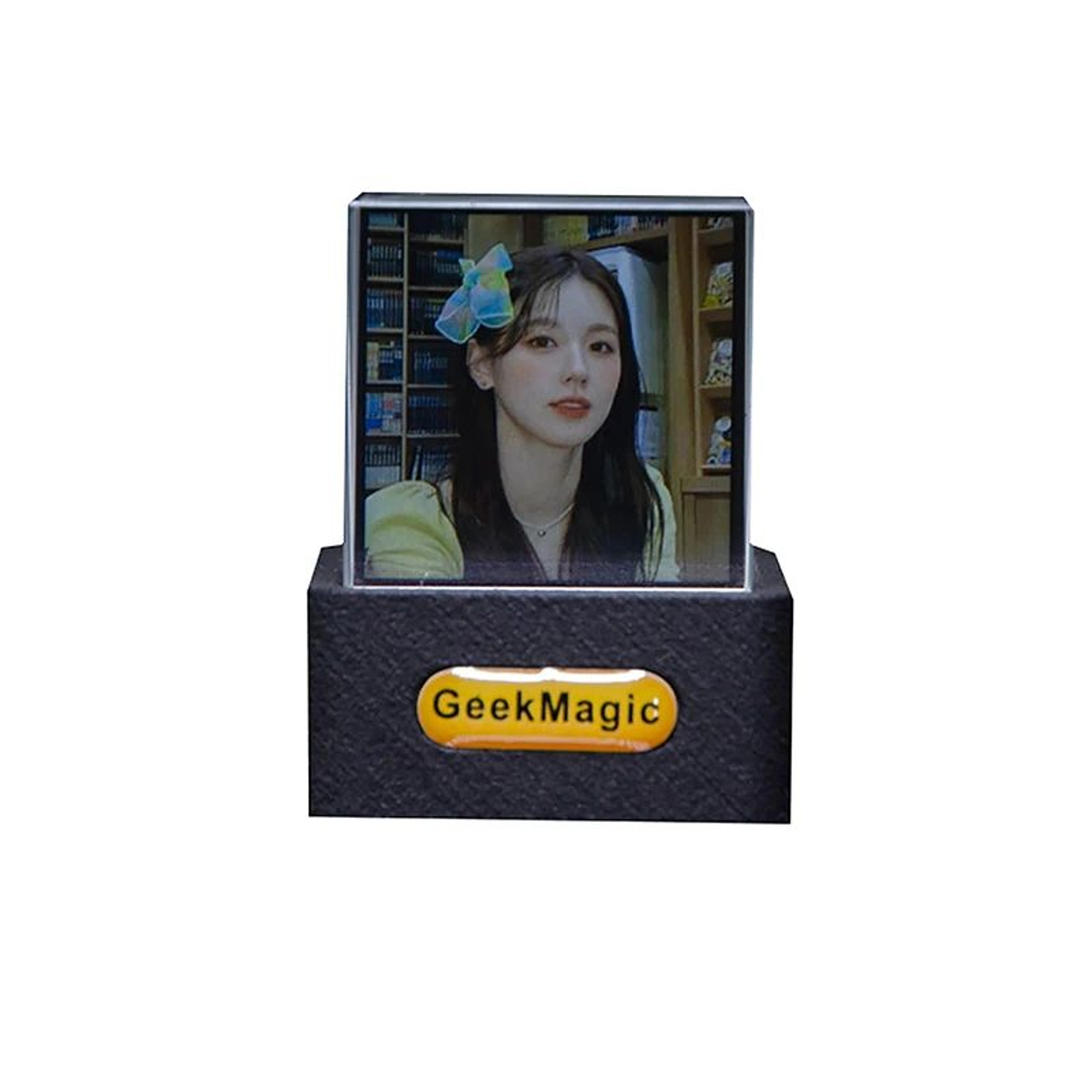 Crystal Cube Smart Weather Clock  WiFi Digital Desktop Photo Display With GIF Animations Album  Hol 2