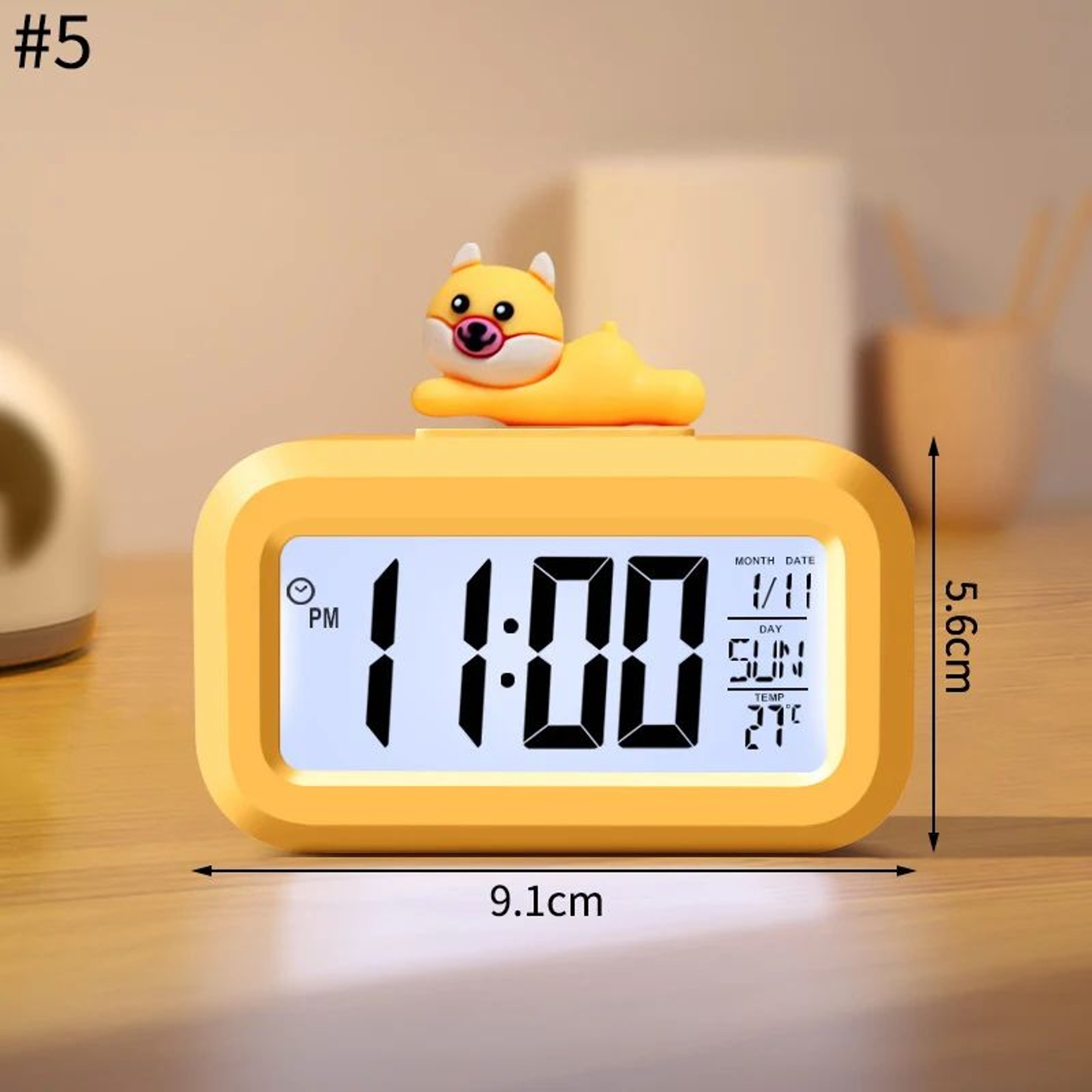 Nordic Silent Quartz Alarm Clock  41 In Compact Metal Table Clock With Night Light Stand For Bedroo 14