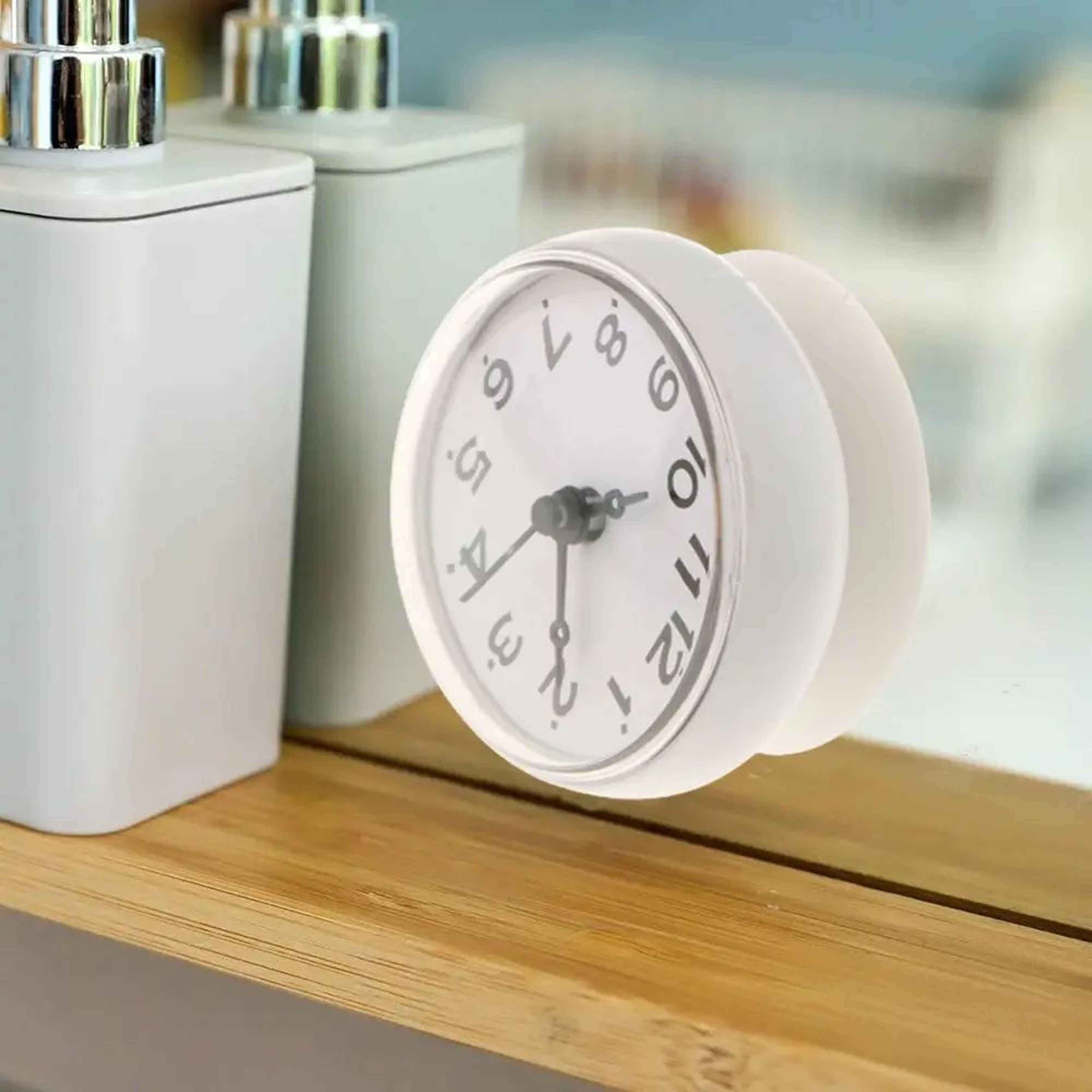 276 In Shower Wall Clock  Waterproof AntiFog Mini Suction Cup Clock For Bathroom Kitchen  Toilet De