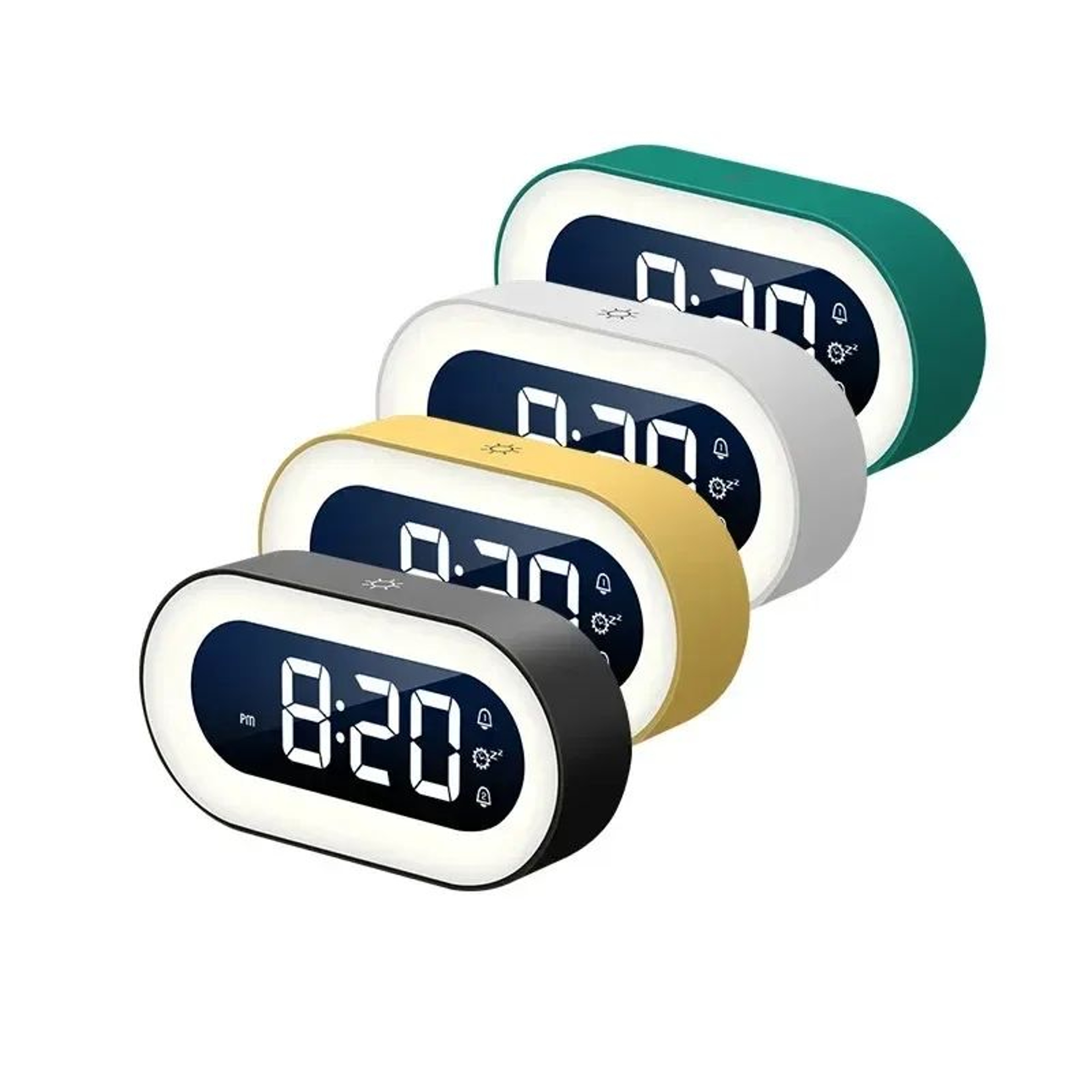 Music LED Digital Alarm Clock  Voice Control Night Light Desktop Clock For Kids Bedroom Home Table  4