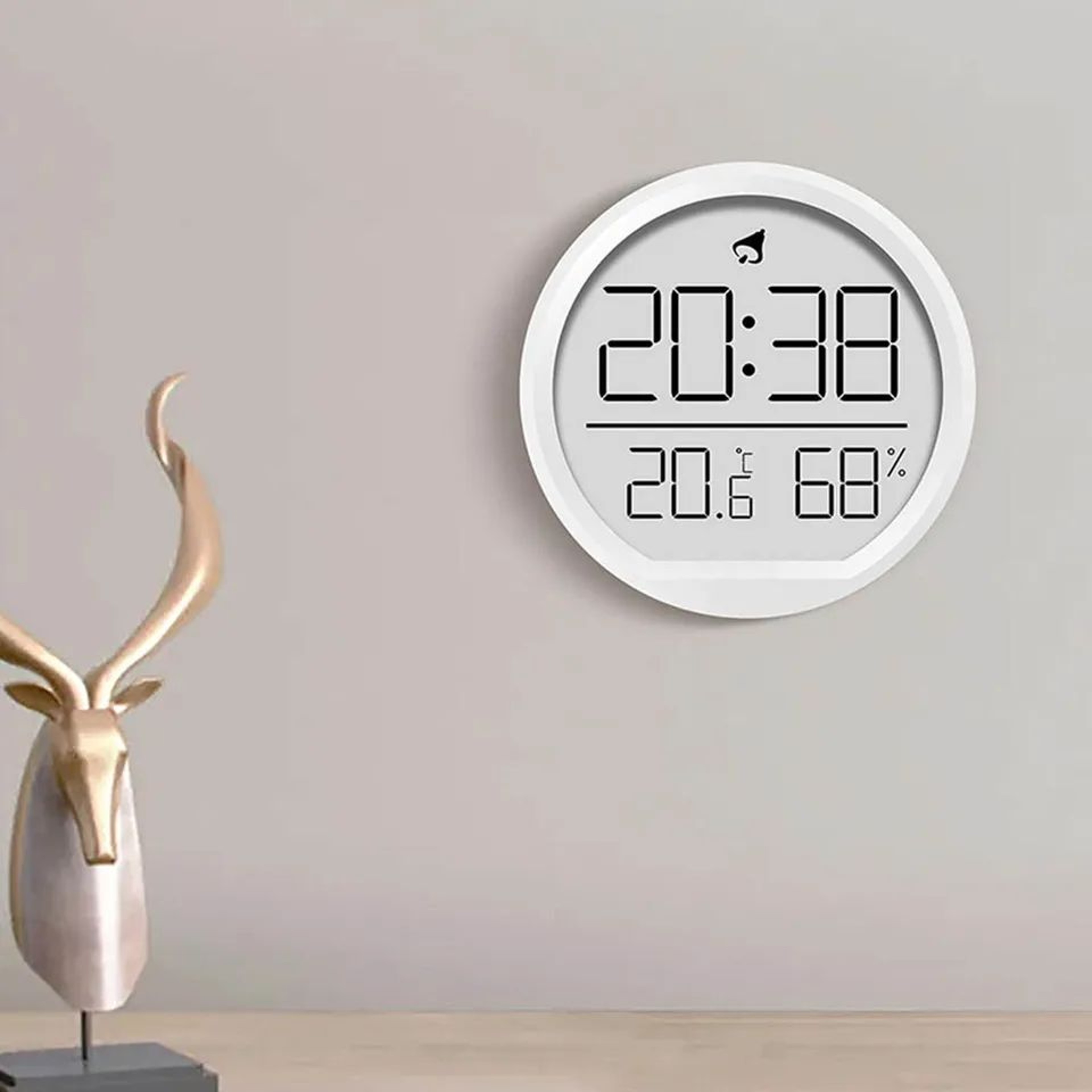 Digital Indoor Clock  Temperature Humidity Date Display Magnetic Wall  Desk Clock 4