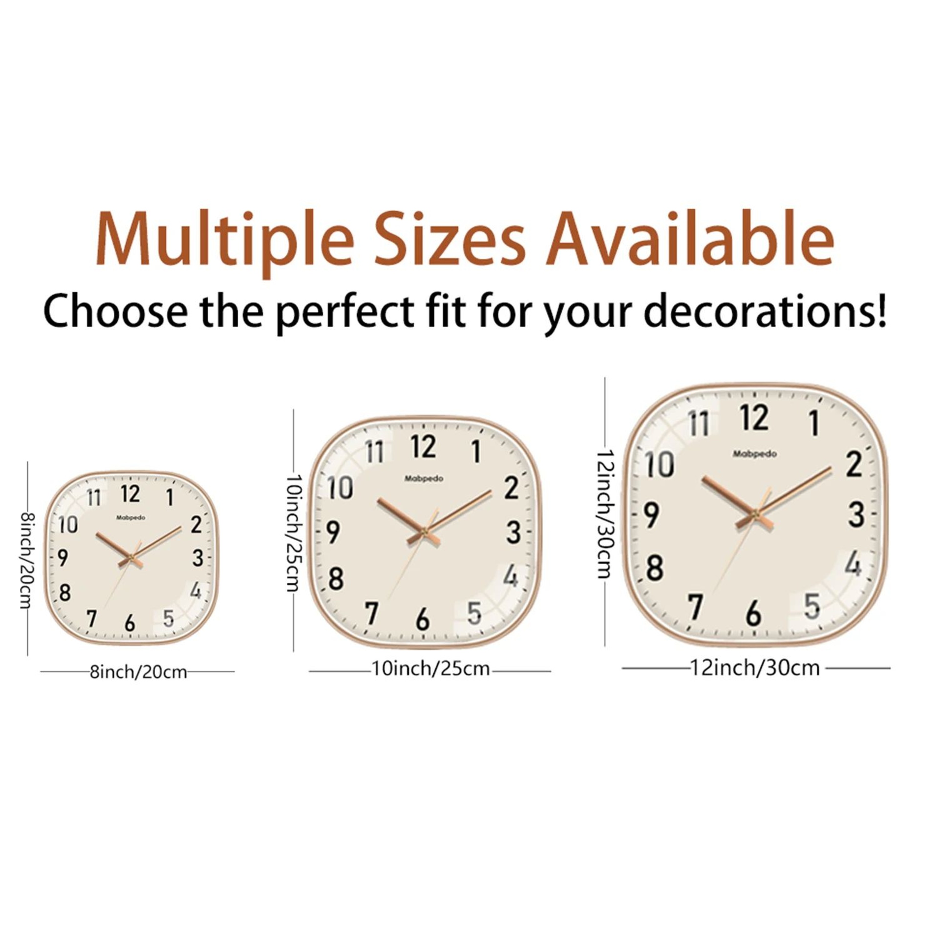 Square Quartz Wall Clock  Modern Silent Decorative Clock With Clear Dial For Home Office Living Roo 4