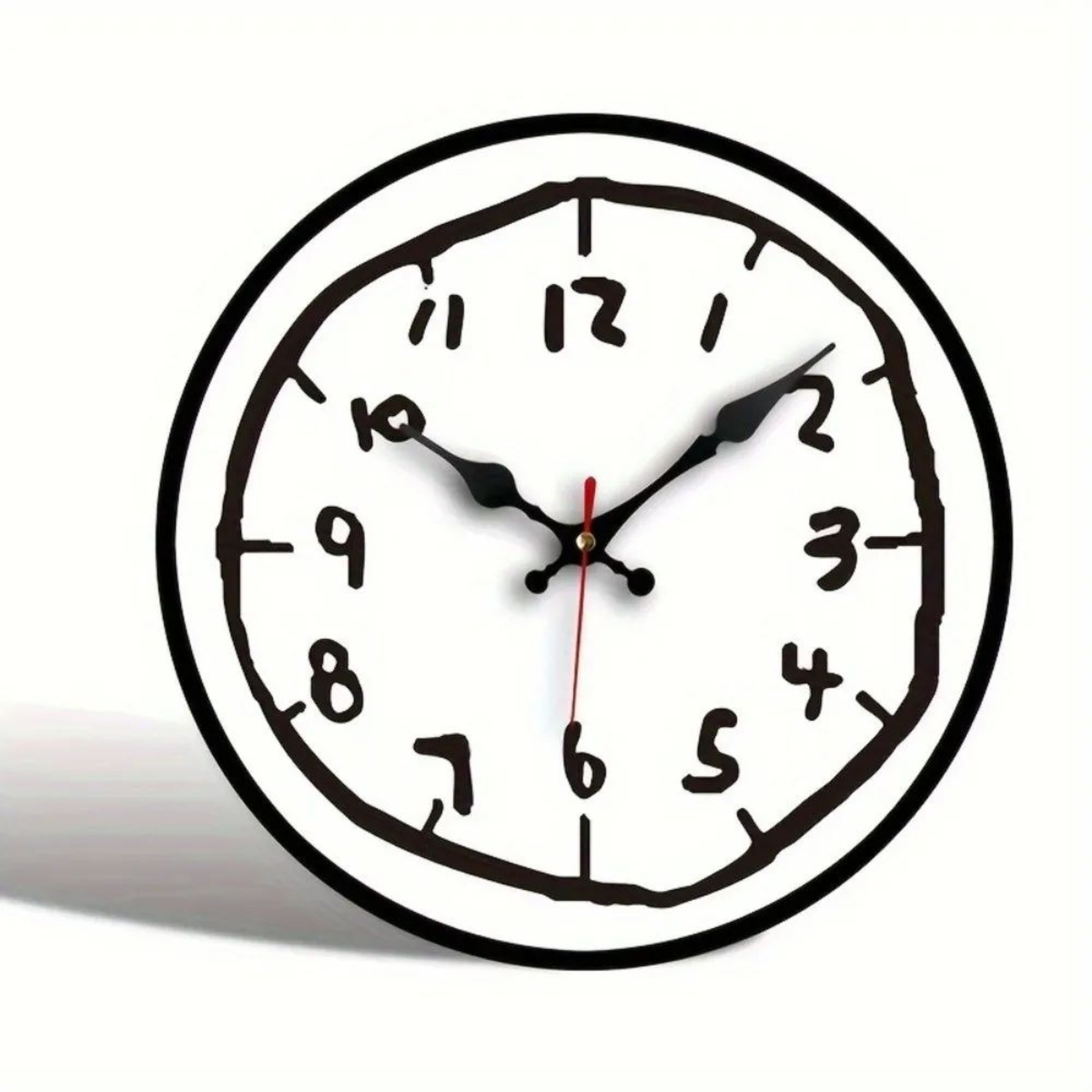 12 In Silent Graffiti Wall Clock  Modern Cartoon Number Round Hanging Clock For Bedroom Office  Liv 6