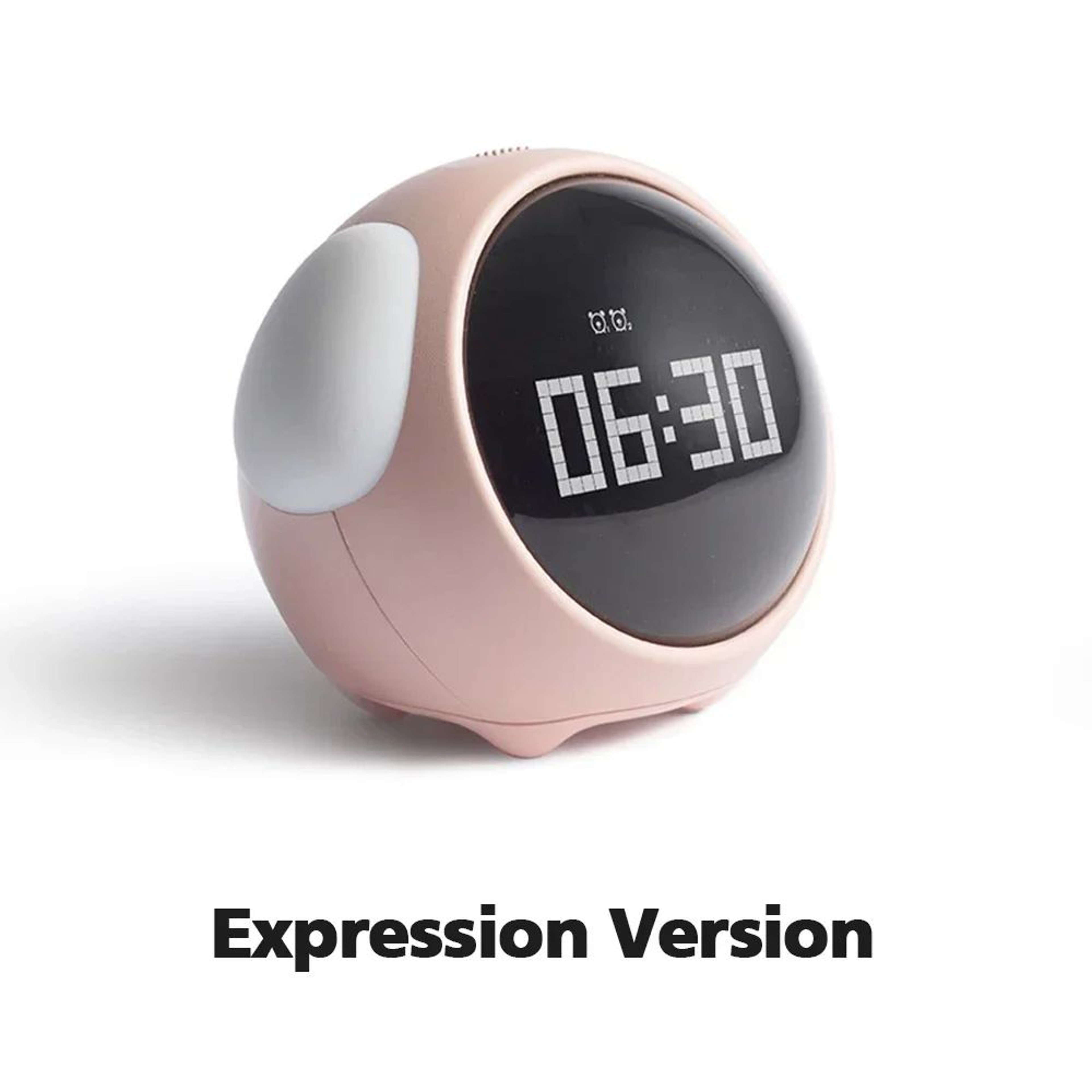 Cute Digital Alarm Clock  Rechargeable LED Night Light With Dual Alarms Snooze Emoji Display  Voice 6
