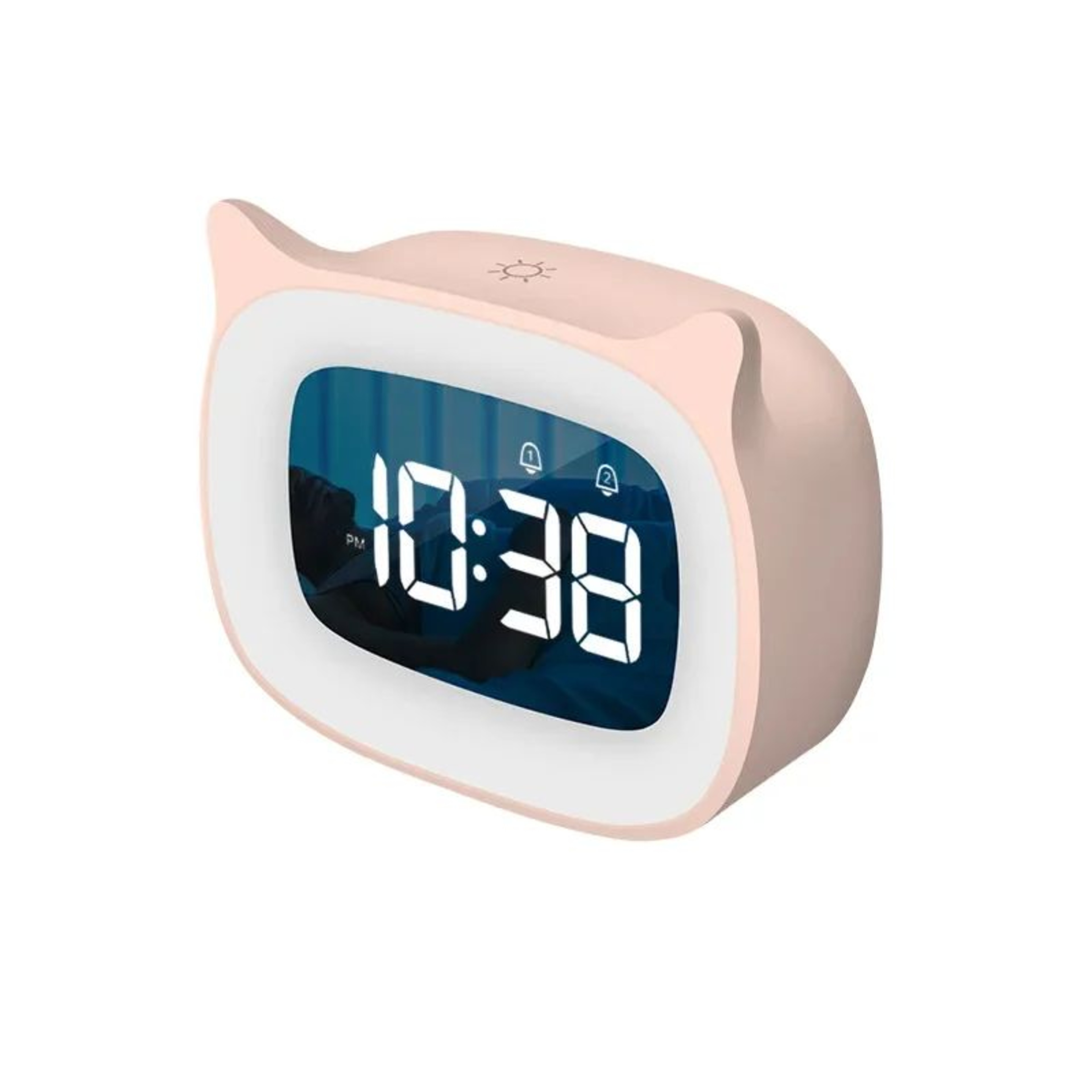 Cartoon LED Music Alarm Clock  USB Rechargeable Voice Control Night Light With Dual Alarms For Bedr 6