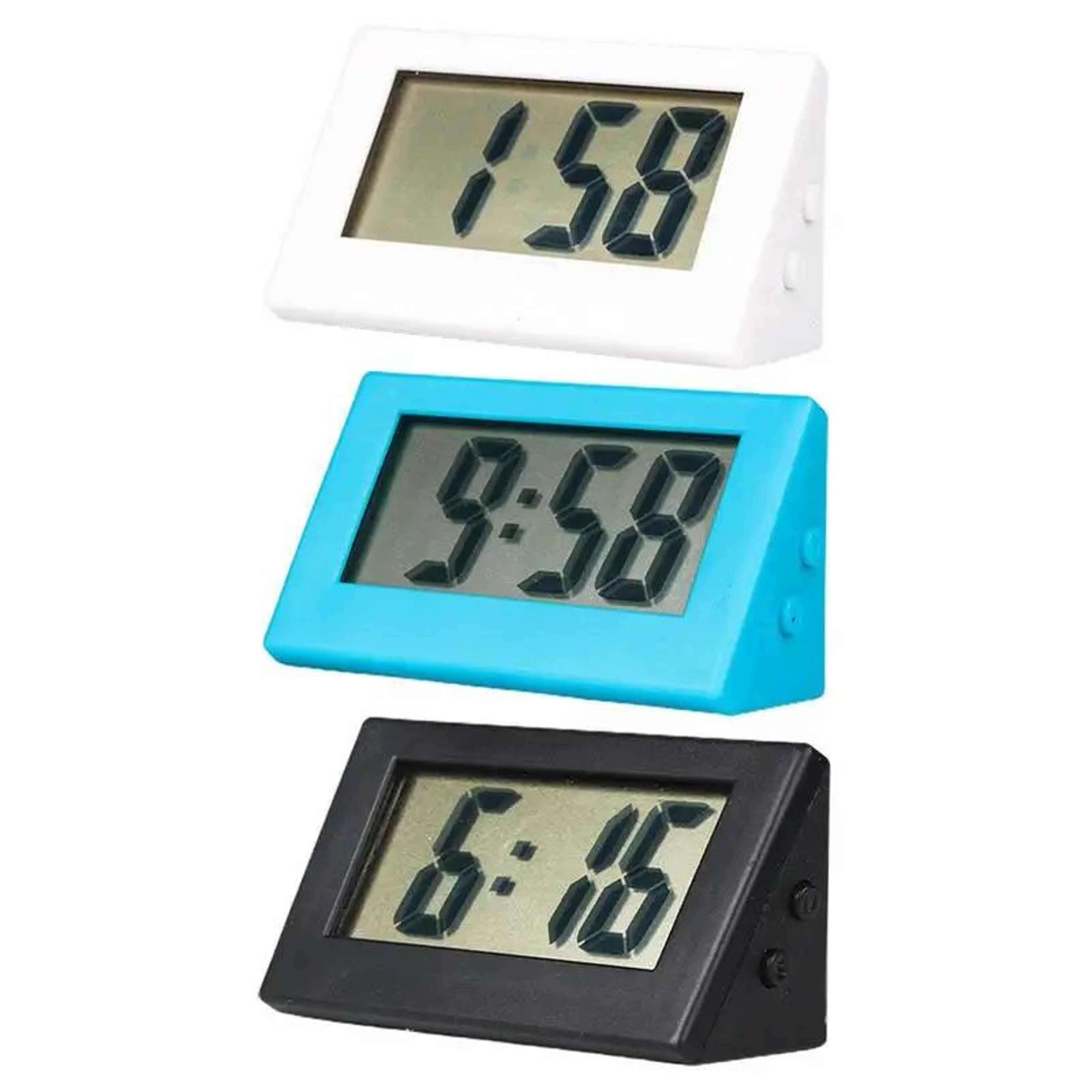 Compact Digital Desk Clock  Battery Operated Mini Silent Alarm Clock With Clear Display For Bedroom 1