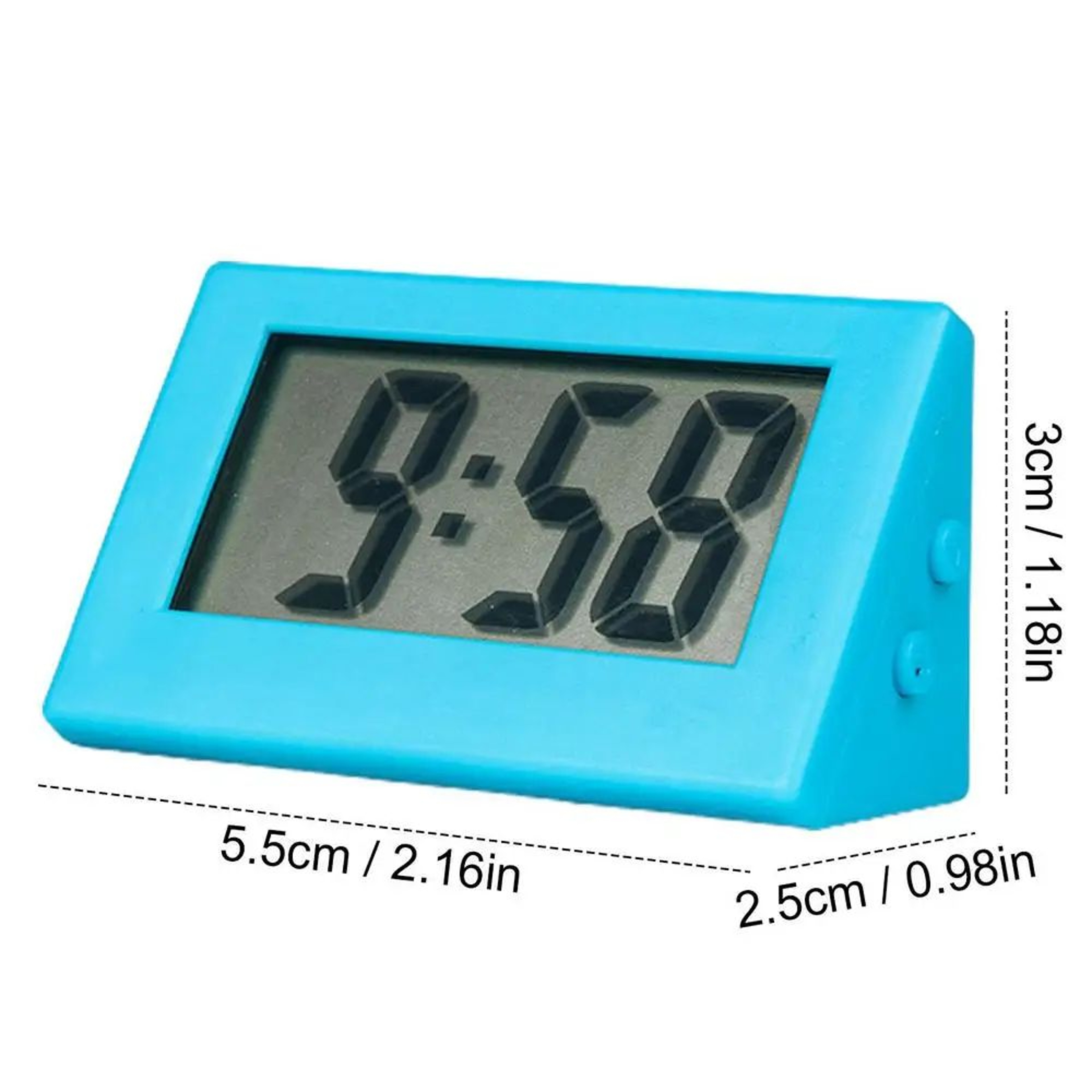Compact Digital Desk Clock  Battery Operated Mini Silent Alarm Clock With Clear Display For Bedroom 7