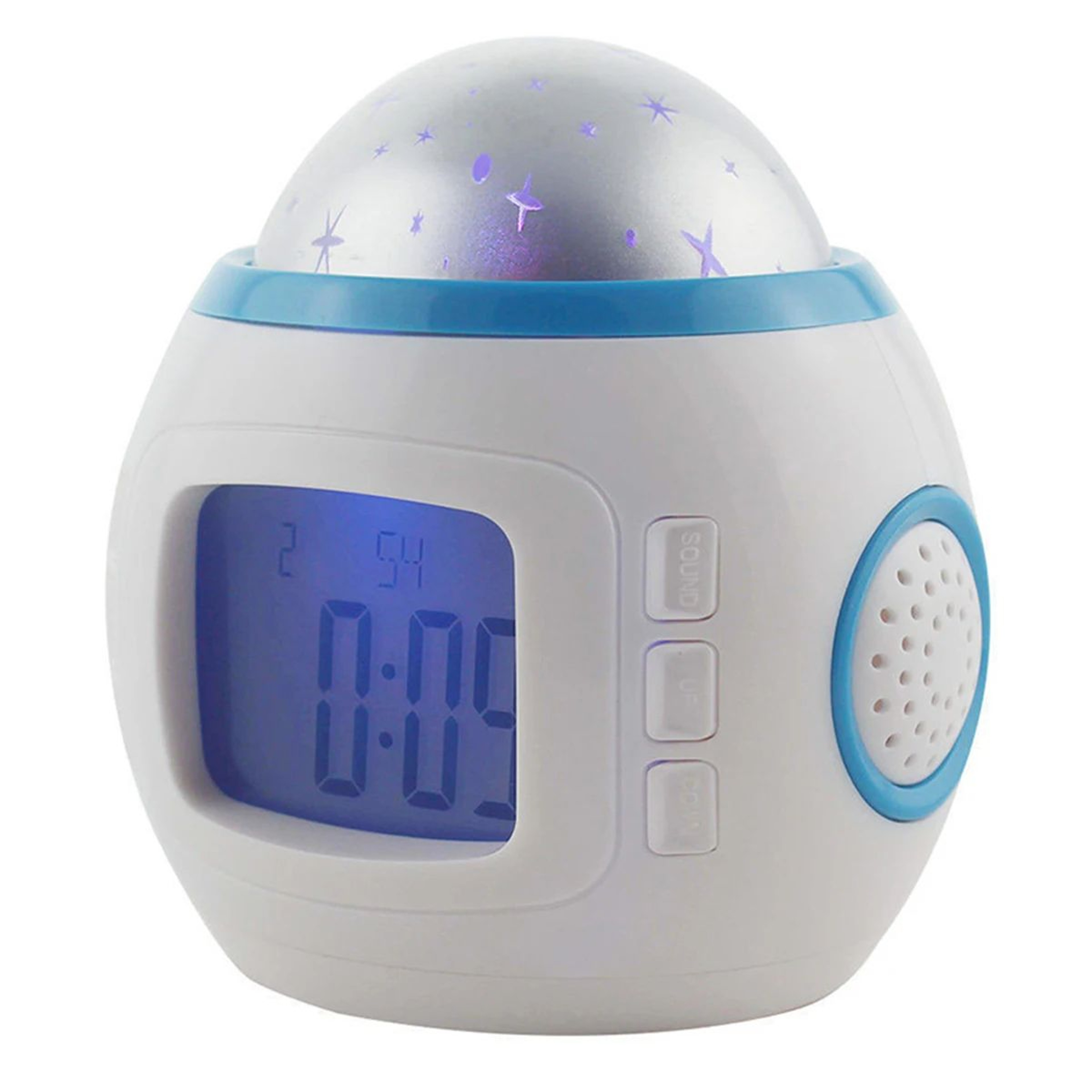 LED Star Projector Alarm Clock  Musical Digital Bedside Night Light With Snooze For Kids Bedroom De 7