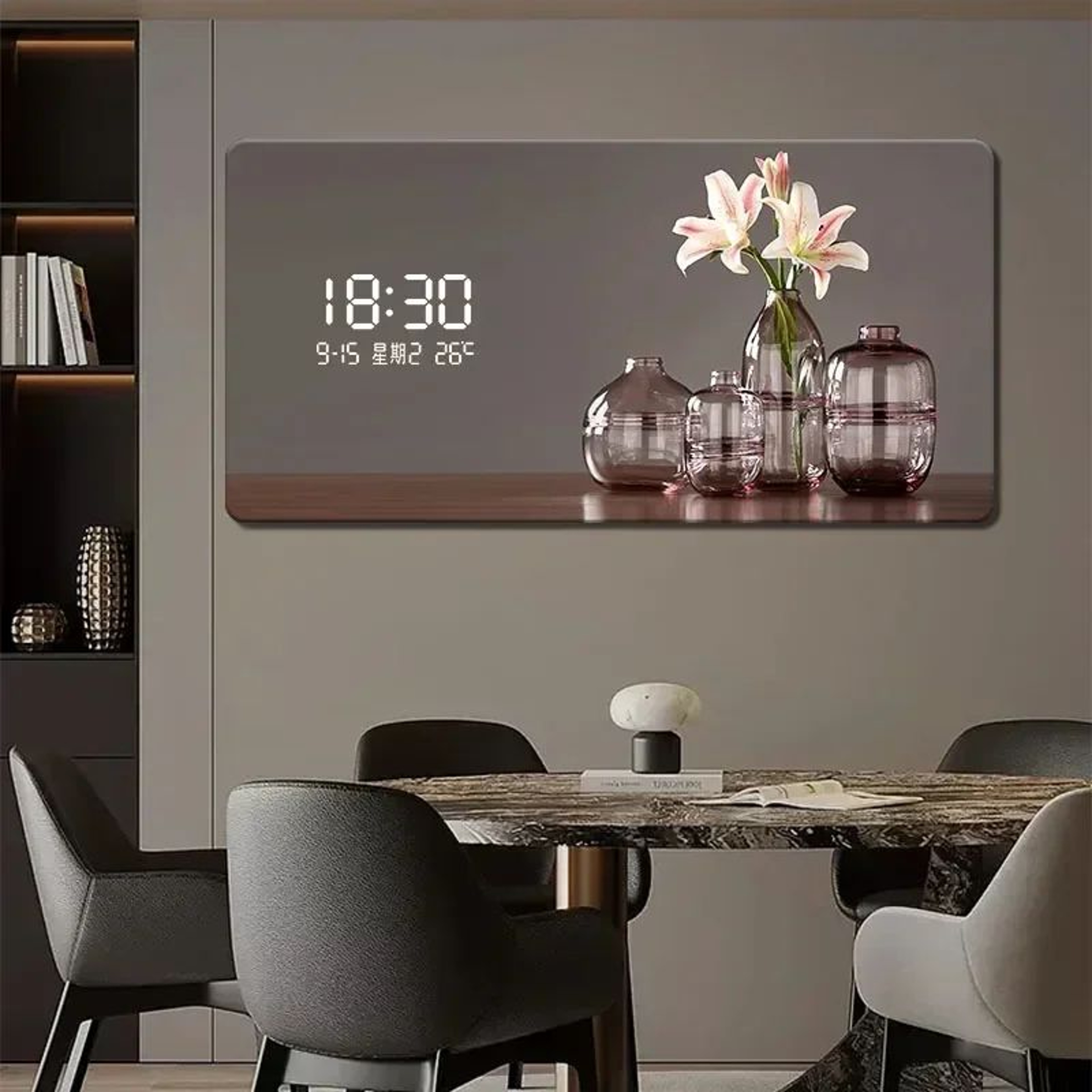 Large Abstract Geometric Wall Clock  Luxury Metal Acrylic Quartz Decor For Living Room  Bedroom 0