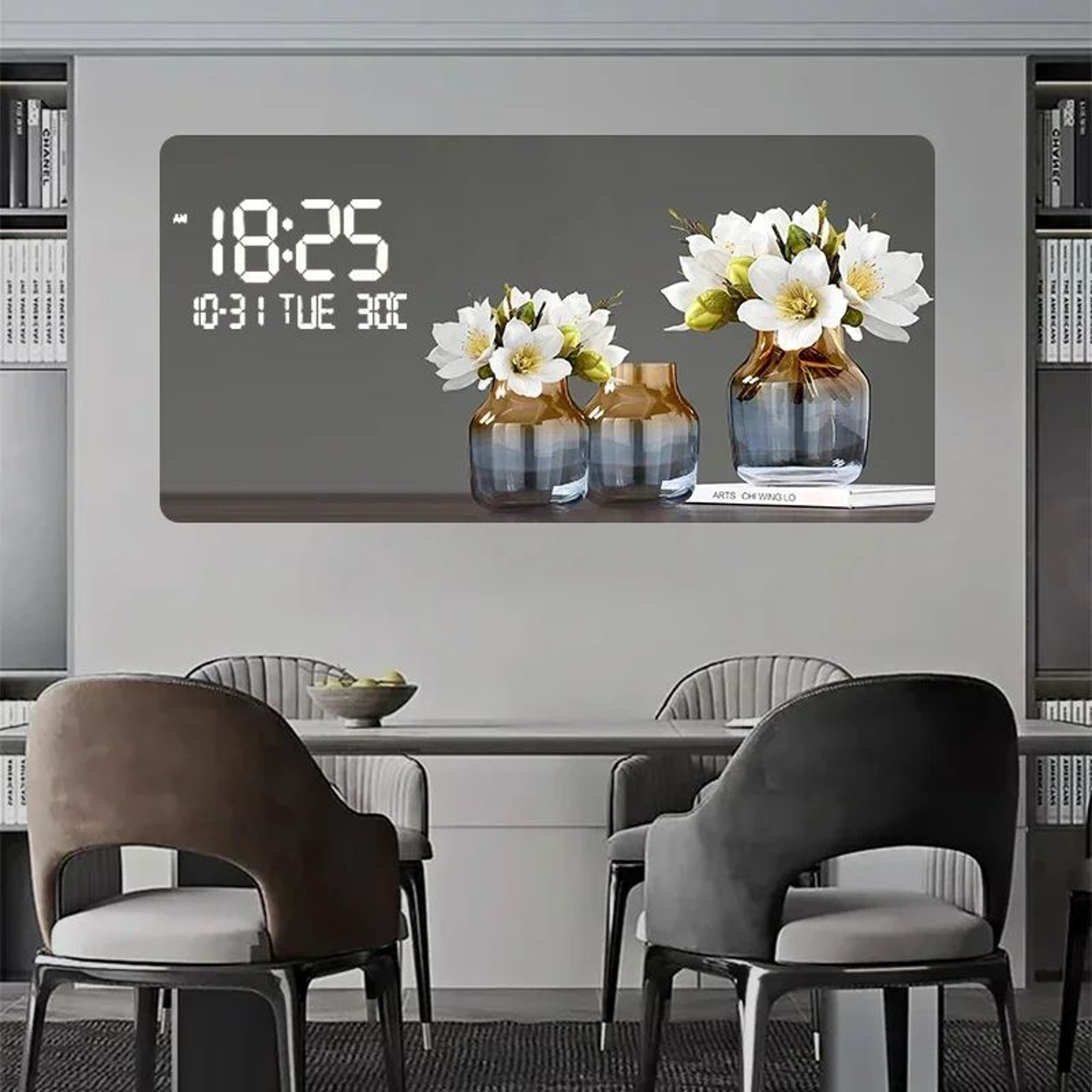 Large Abstract Geometric Wall Clock  Luxury Metal Acrylic Quartz Decor For Living Room  Bedroom 6