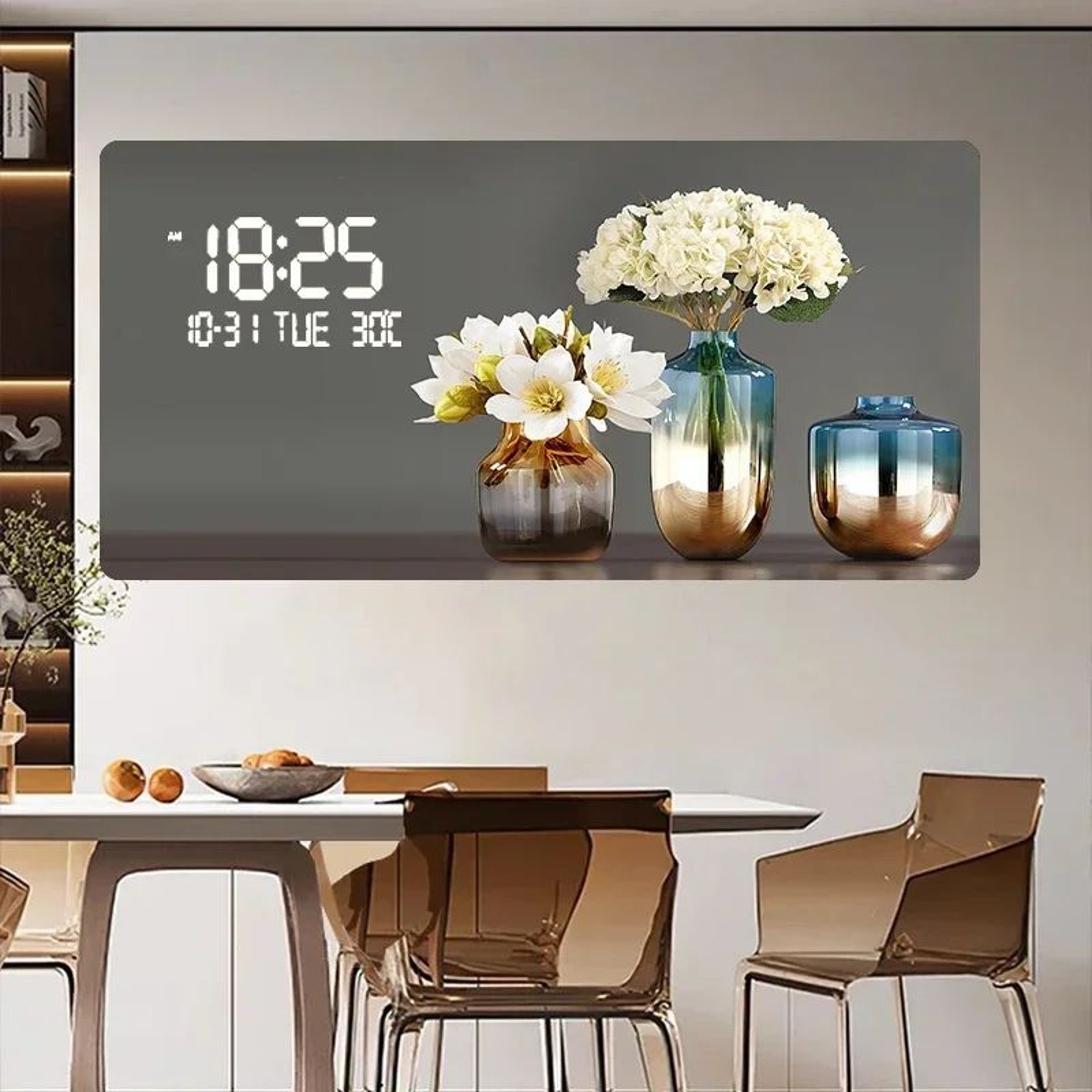 Large Abstract Geometric Wall Clock  Luxury Metal Acrylic Quartz Decor For Living Room  Bedroom 10