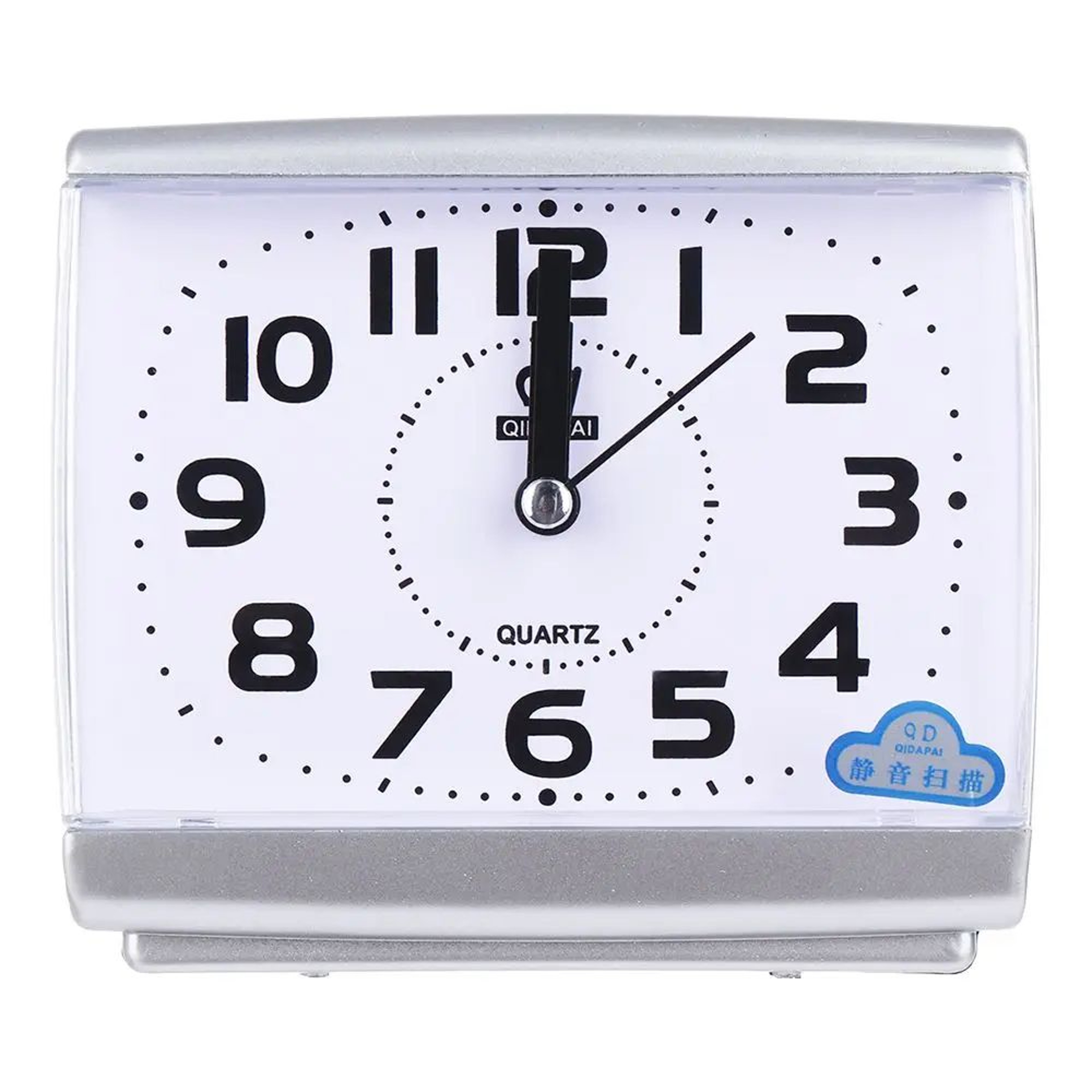 Large Number Quartz Alarm Clock  Compact Bedside Table Clock For Bedroom Desk Shelf Home Decor Whit 2