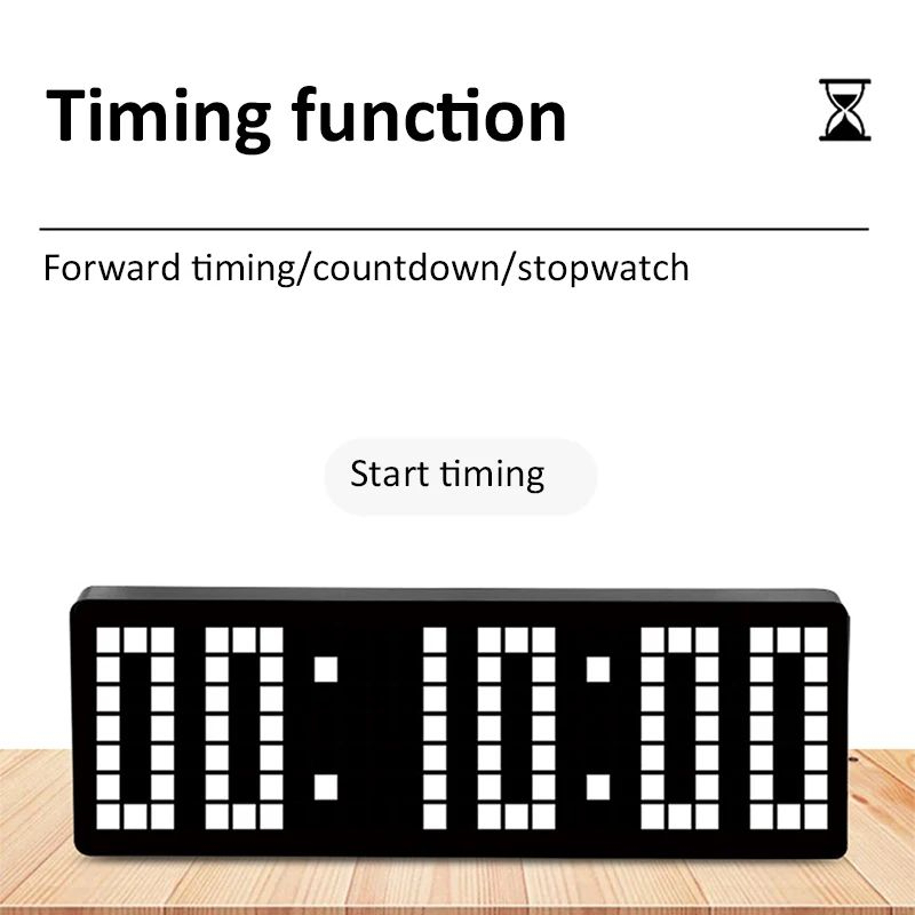 13 In Pixel LED Digital Wall Clock  Remote Control Countdown Stopwatch Timer With 1224 Hr For Home  1