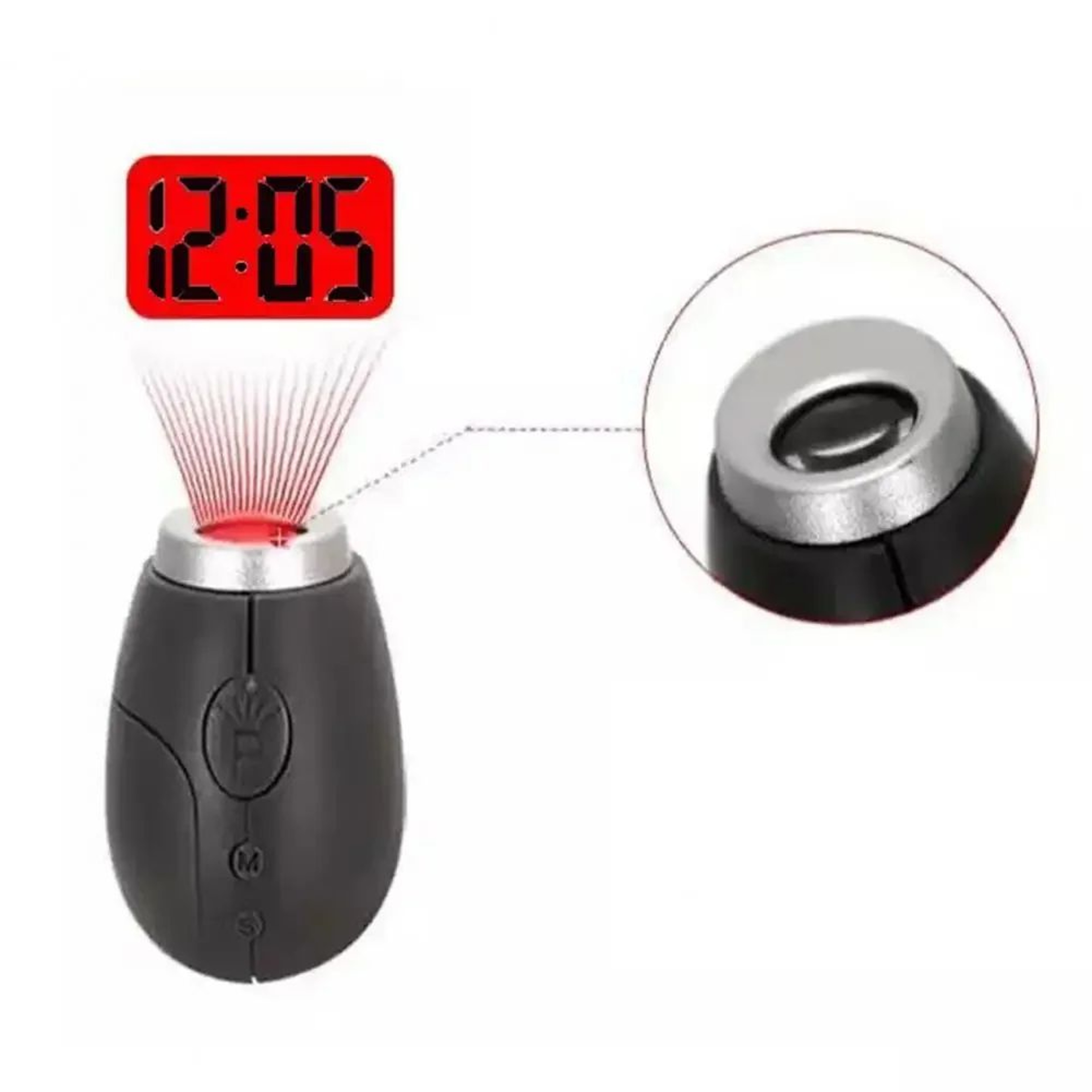 Mini LED Projection Clock  Portable Keychain Digital Time Projector With Flashlight  Lanyard For Tr 3