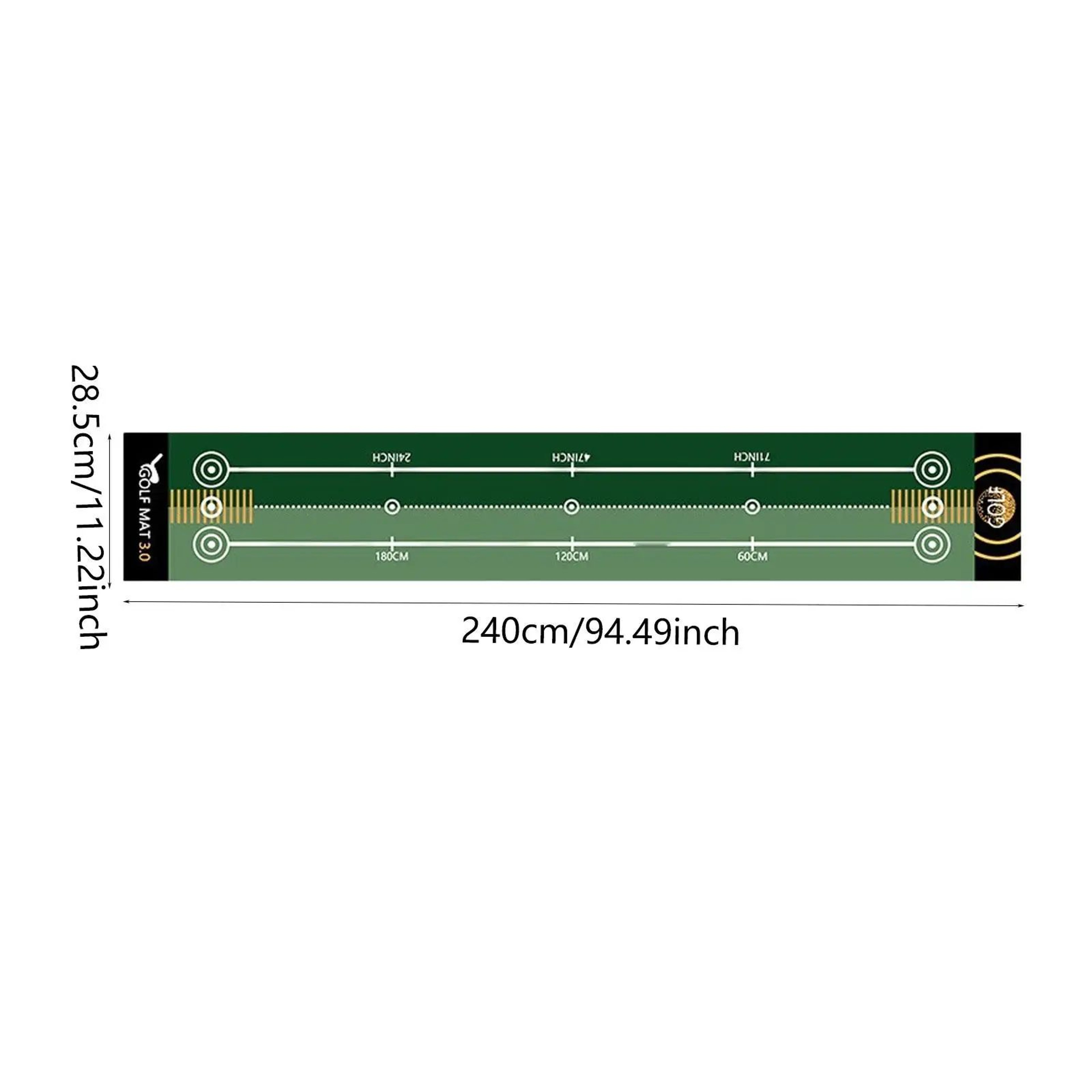 Portable Golf Putting Mat  RollUp Practice Surface For Home Office  Outdoor Training Golfer Gift 8