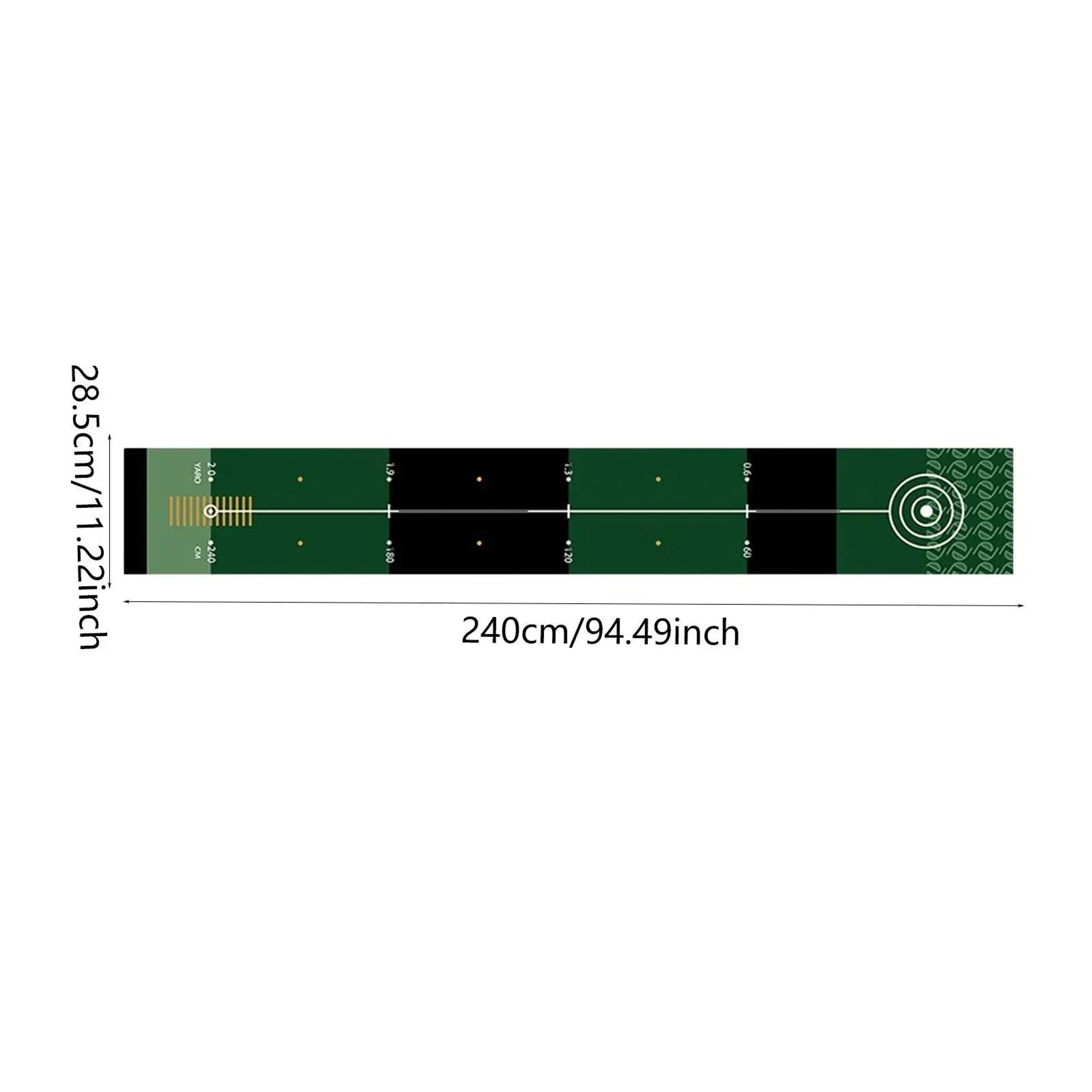 Portable Golf Putting Mat  RollUp Practice Surface For Home Office  Outdoor Training Golfer Gift 9