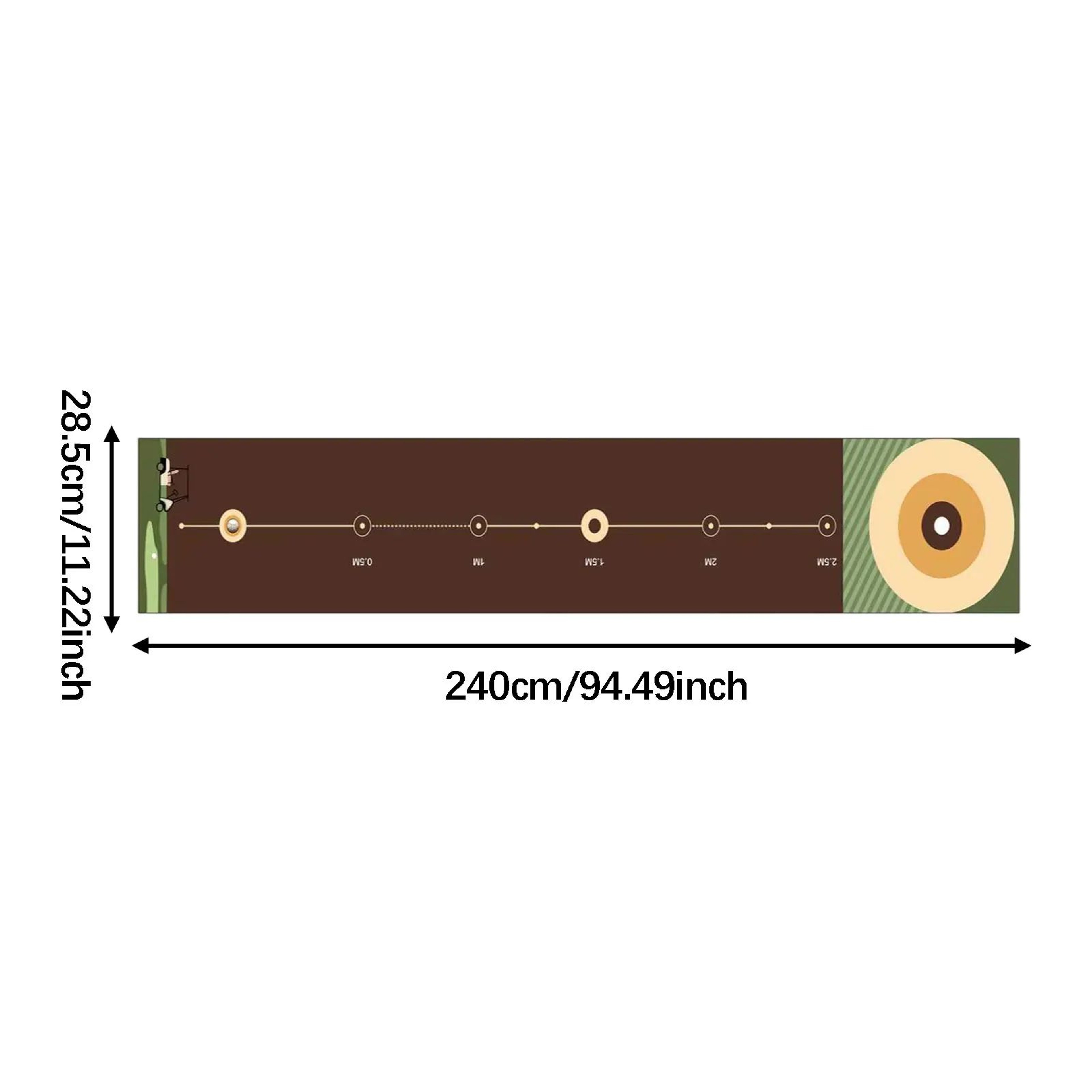 Portable Golf Putting Mat  RollUp Practice Surface For Home Office  Outdoor Training Golfer Gift 13