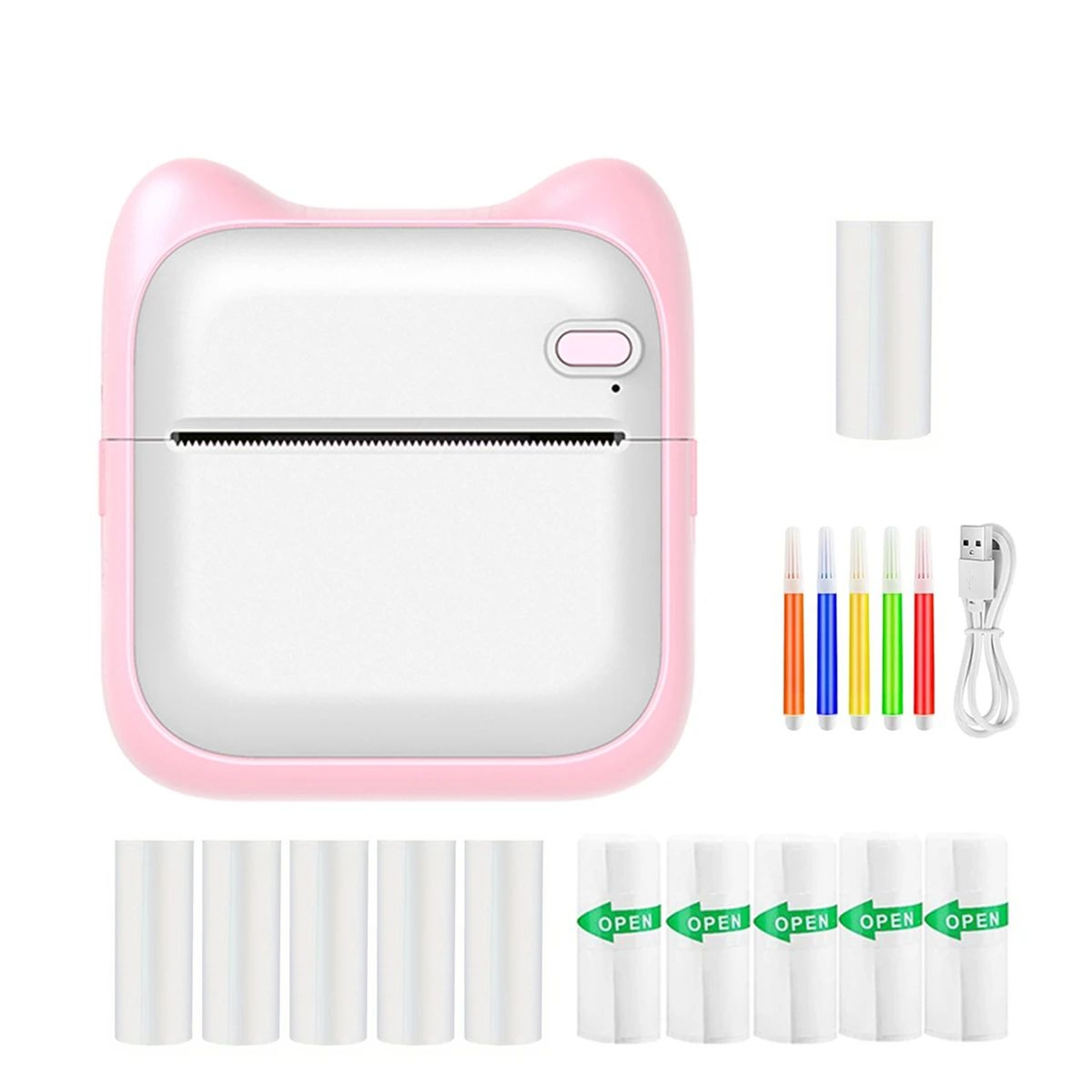 Mini Pocket Printer  Compact Wireless Inkless Thermal Sticker Printing For IPhone  Android Apps Hom