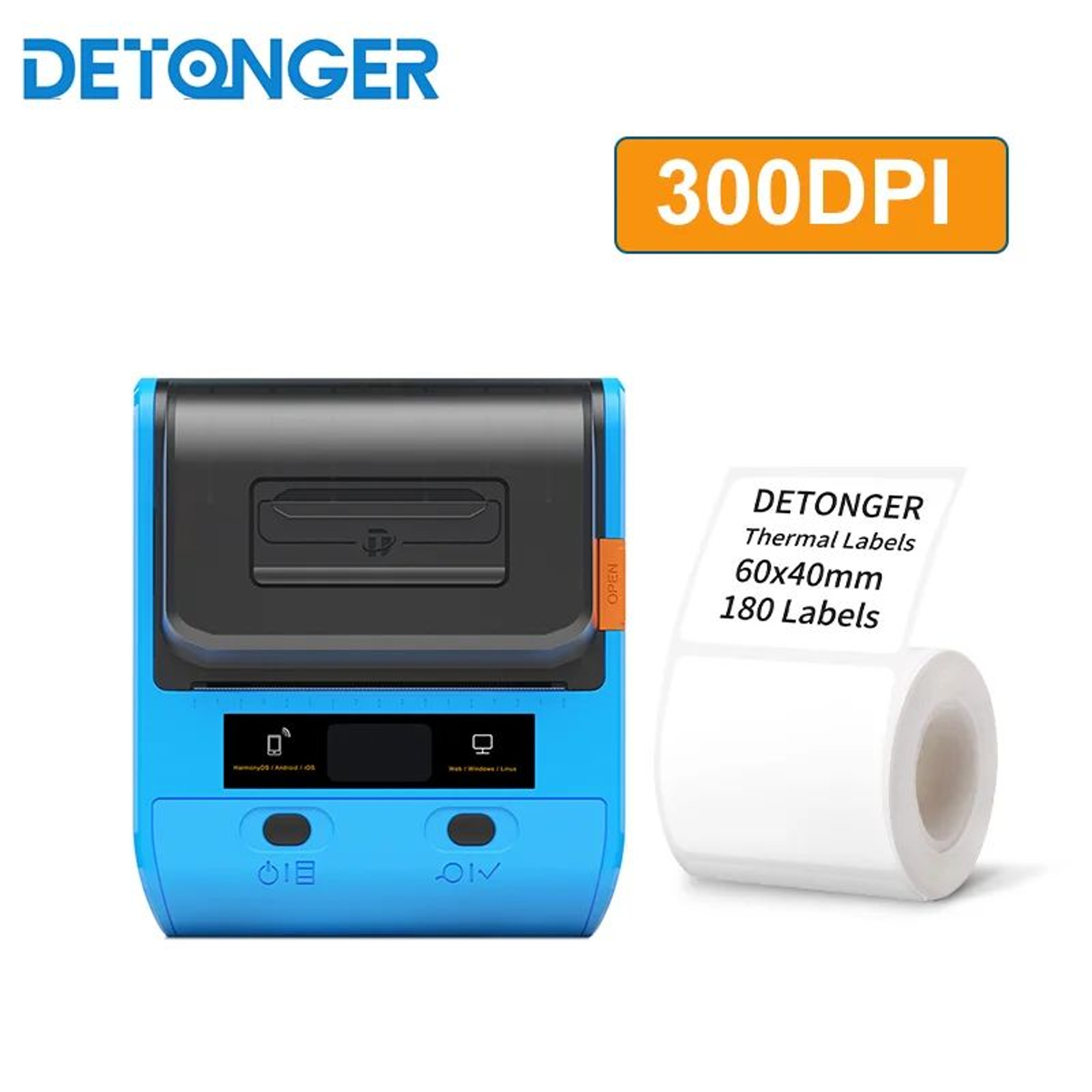 Wireless Label Printer  DP230SDP30S 300 DPI Bluetooth Barcode Maker With WePrint For Android IOS  W