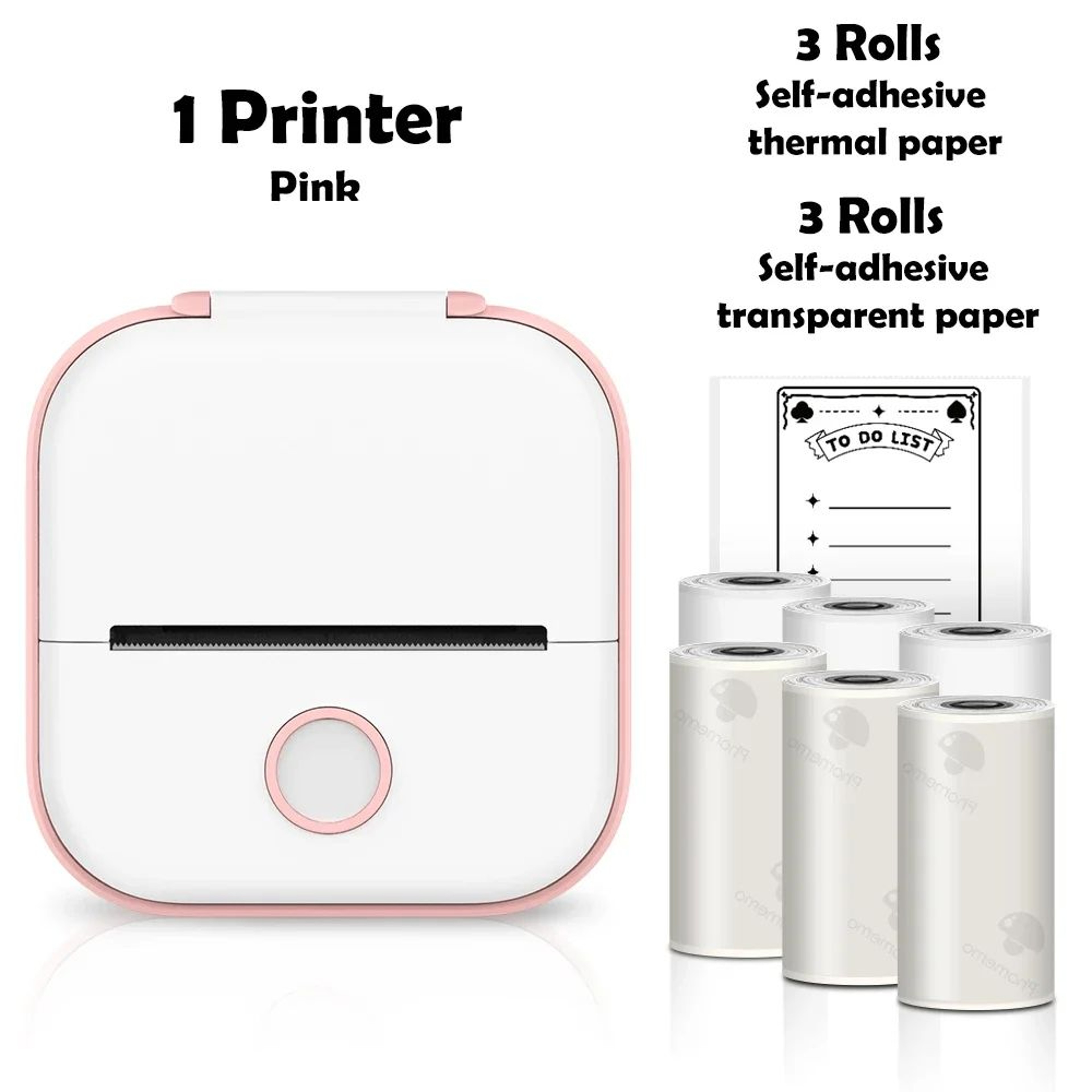 Mini Sticker Printer  T02 Bluetooth Inkless Photo  Note Printing For IOS Android DIY Journals And S