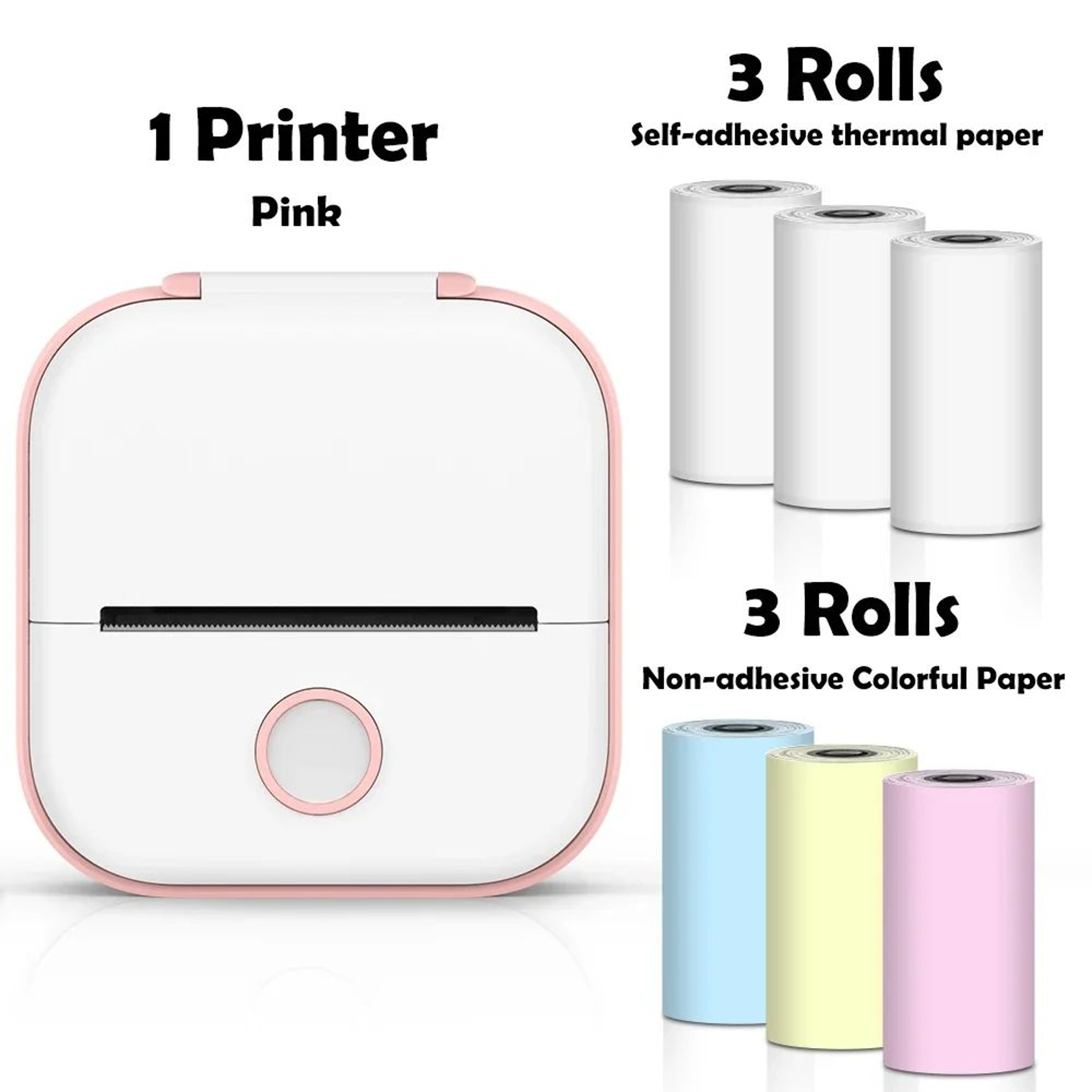 Mini Sticker Printer  T02 Bluetooth Inkless Photo  Note Printing For IOS Android DIY Journals And S