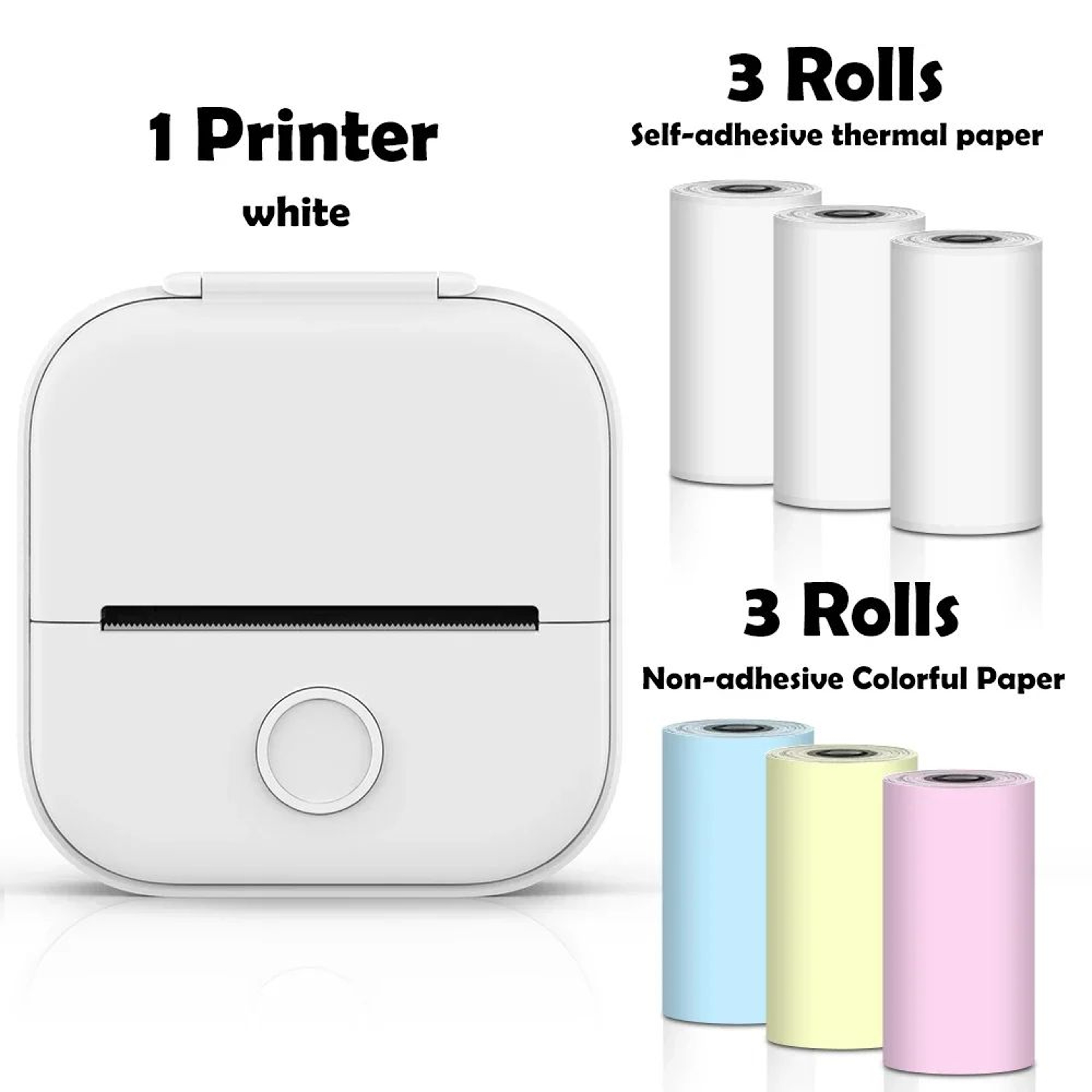 Mini Sticker Printer  T02 Bluetooth Inkless Photo  Note Printing For IOS Android DIY Journals And S