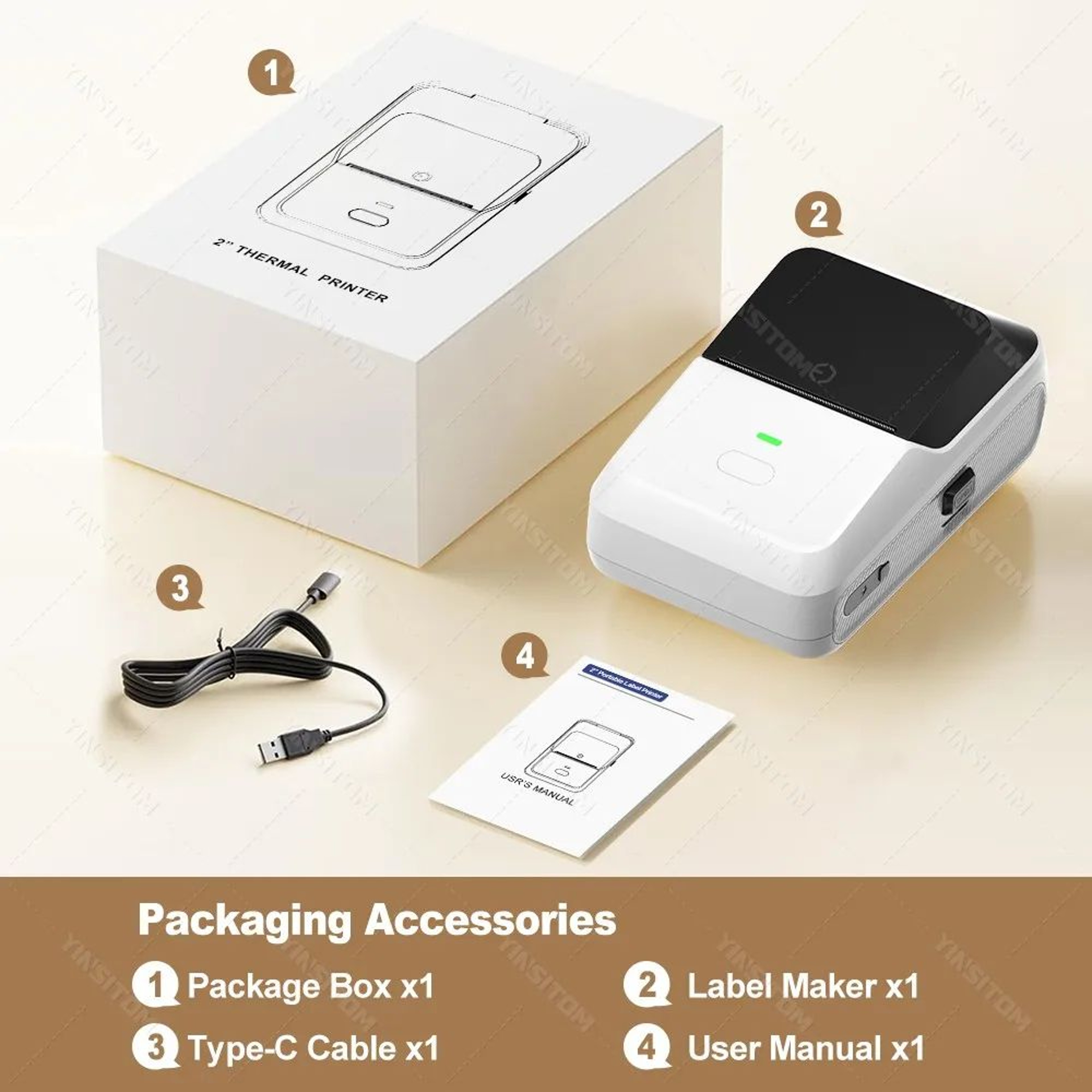 Mini Label Printer  Bluetooth Inkless Barcode  Price Sticker Maker For IOS Android Home  Business V 12