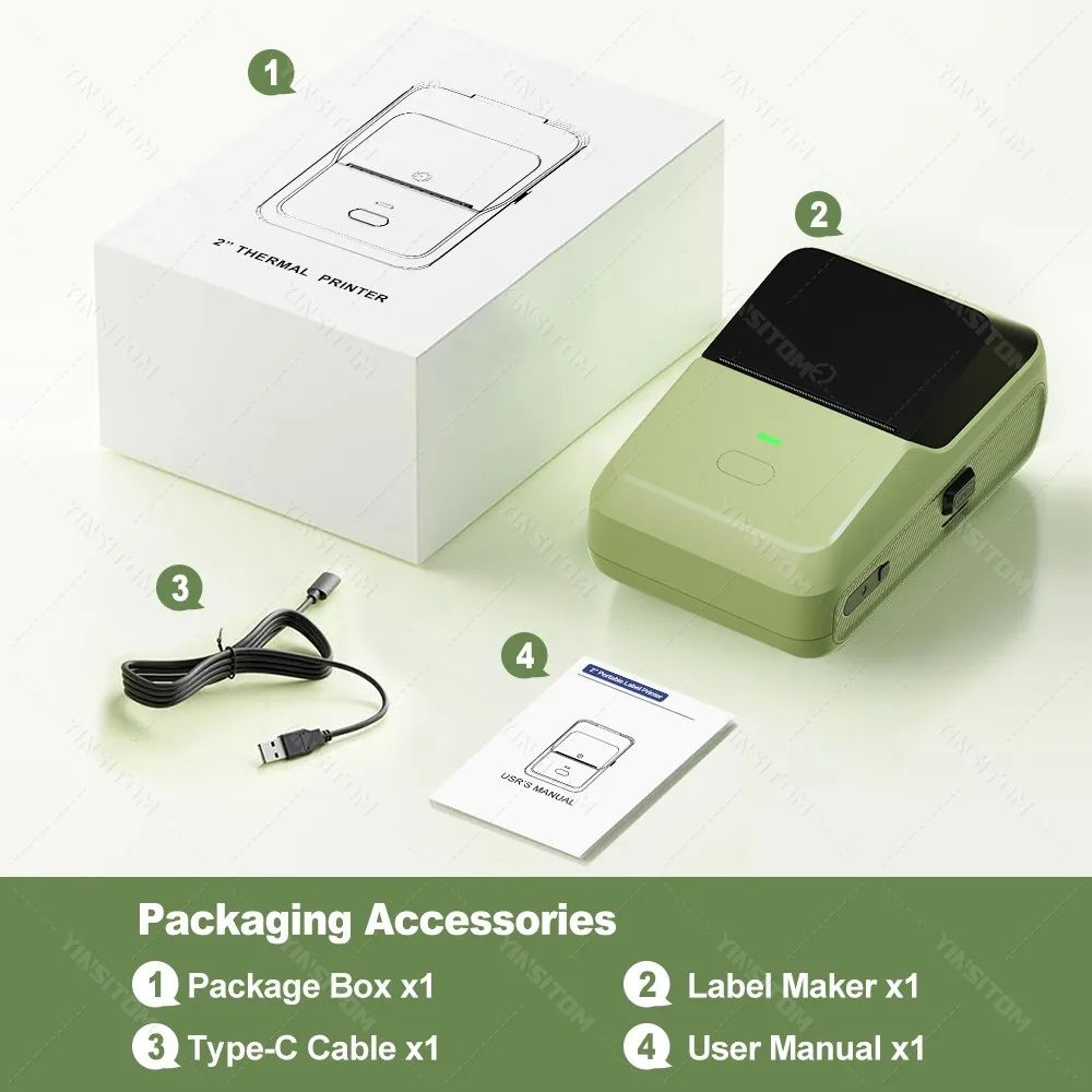 Mini Label Printer  Bluetooth Inkless Barcode  Price Sticker Maker For IOS Android Home  Business V 11