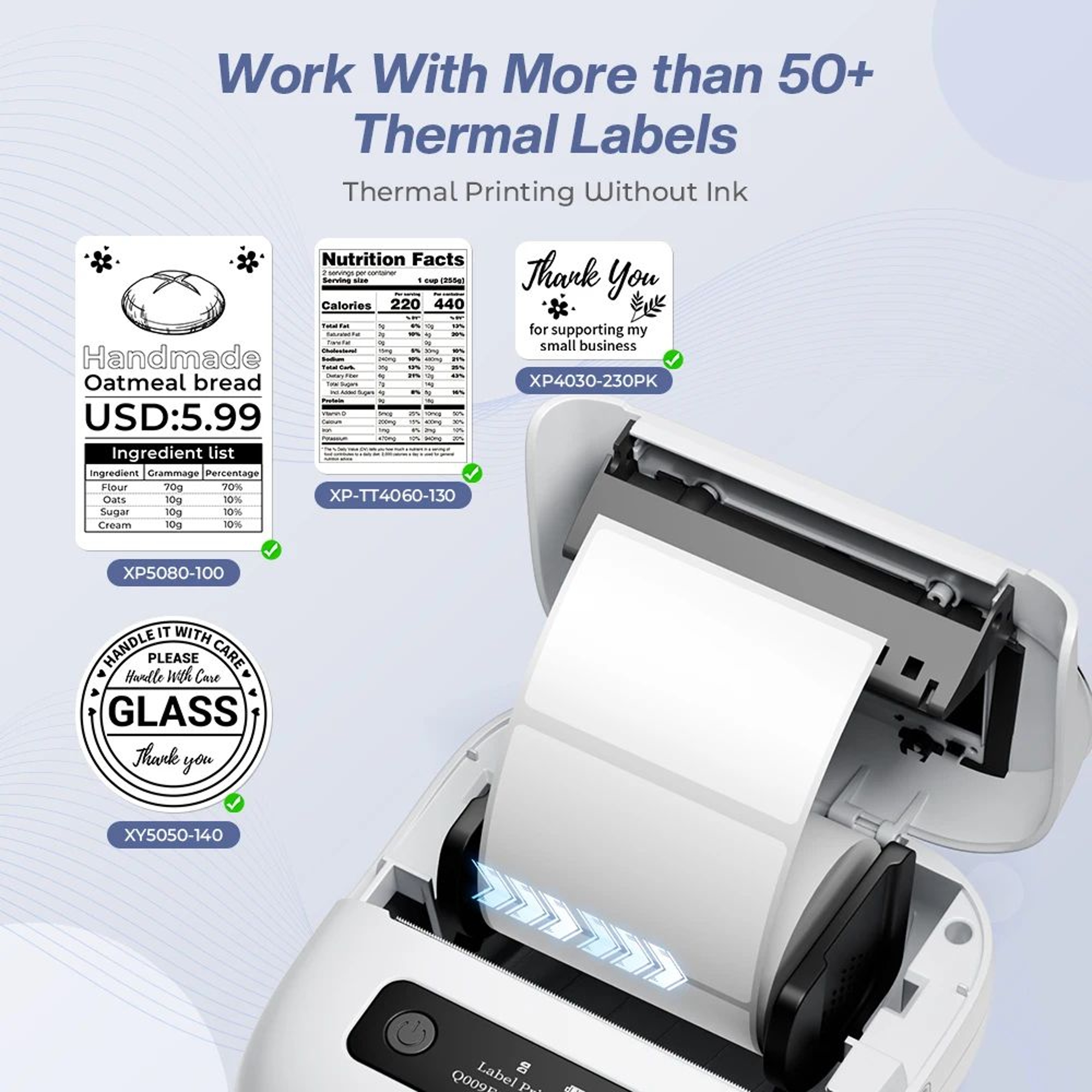 Portable Label Printer  M220 Bluetooth 50 Inkless Sticker Maker With Case  3 Label Rolls For Office 4