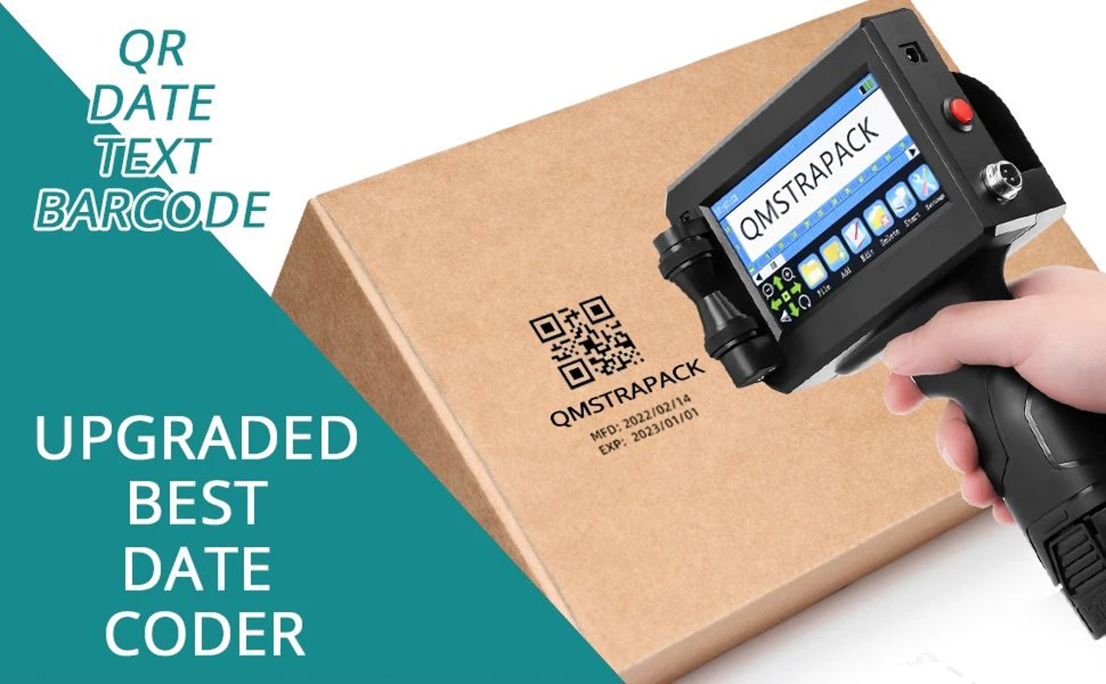 Handheld Inkjet Printer  NonEncrypted 05 In Coder With Touchscreen  FastDrying Ink For QR Barcode B