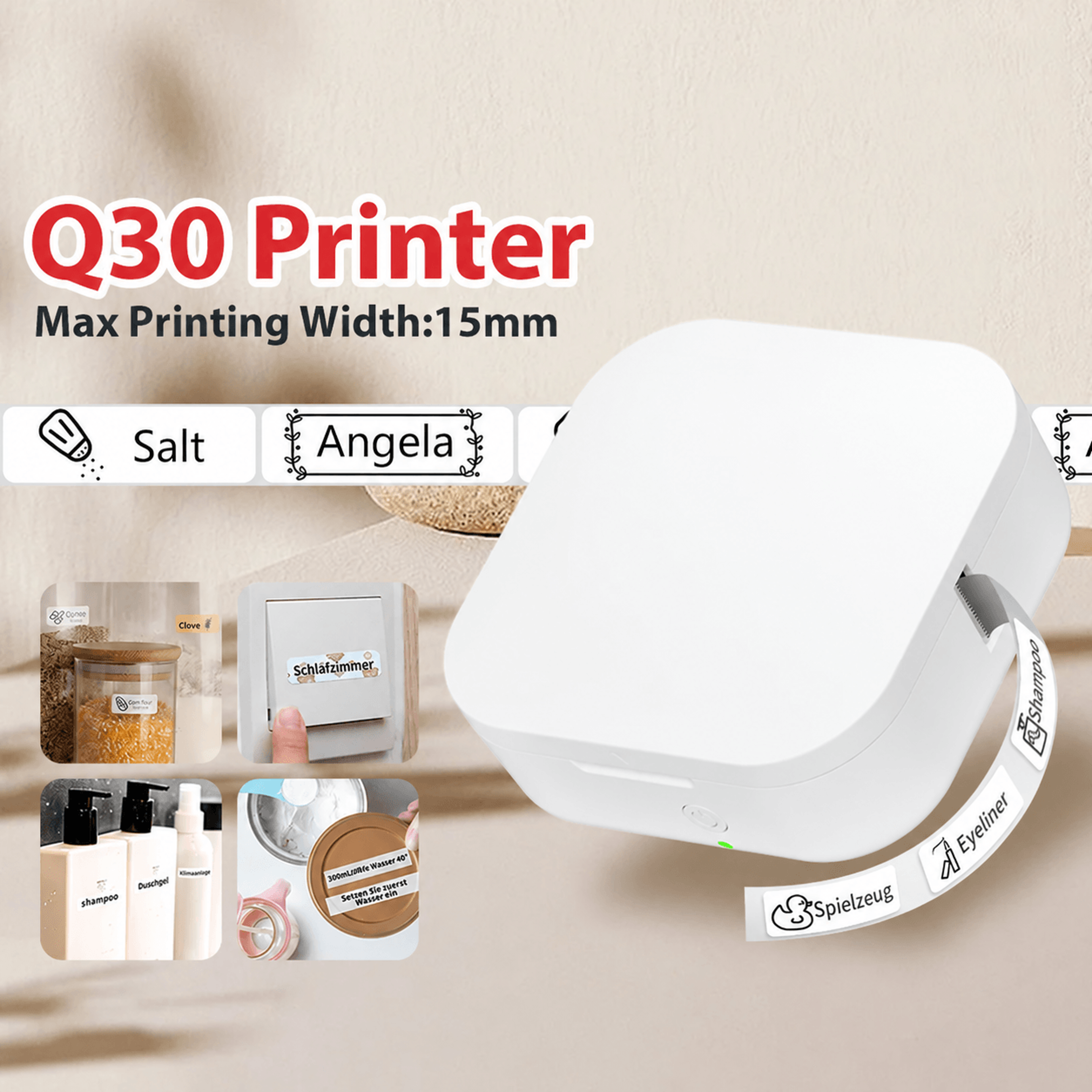 Pocket Bluetooth Thermal Label Printer  Inkless Sticker Maker For DIY Date Labels Home Office  Craf 0