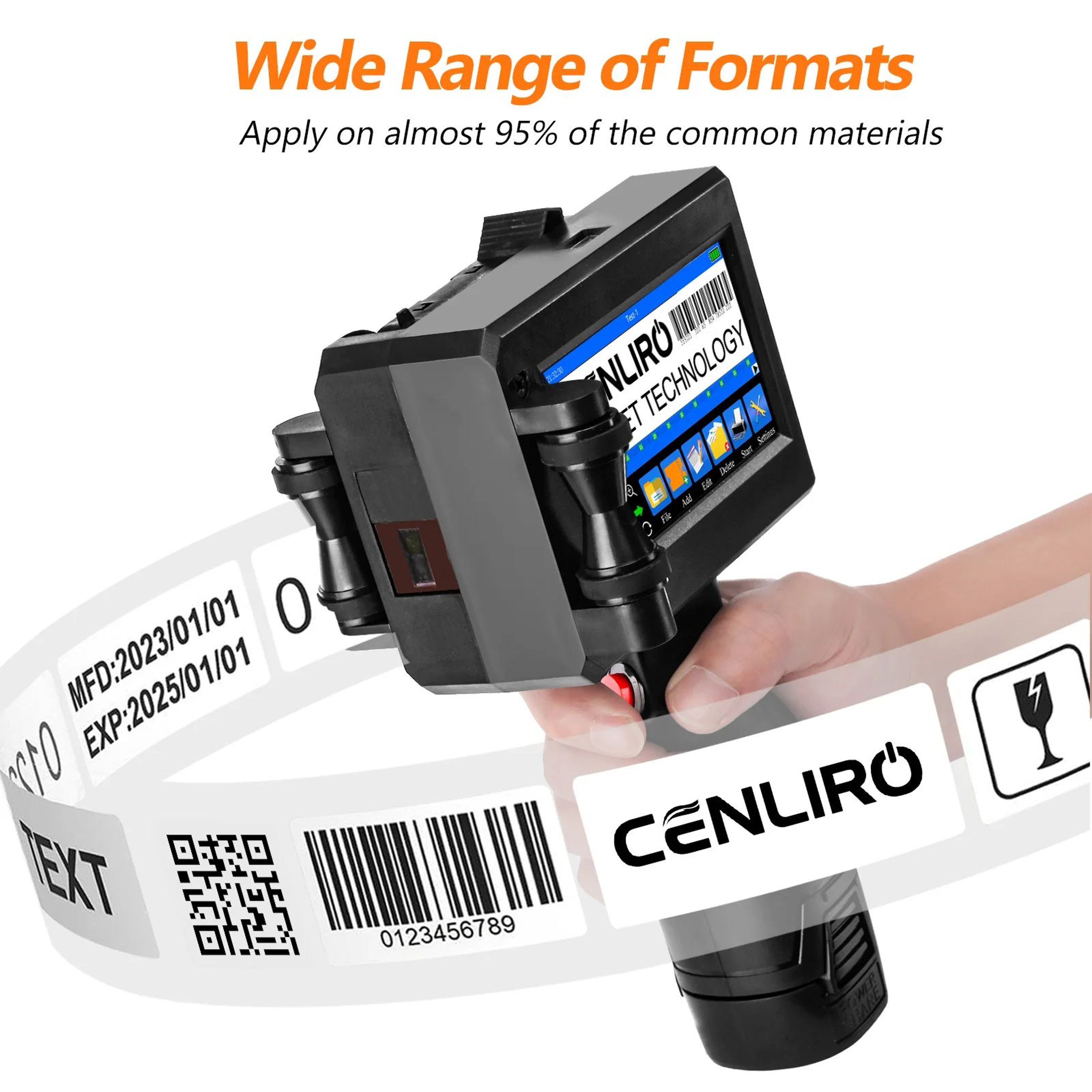 1 In Handheld TIJ Inkjet Printer  Portable Coding Machine For Production Dates Expiry Dates Batch N
