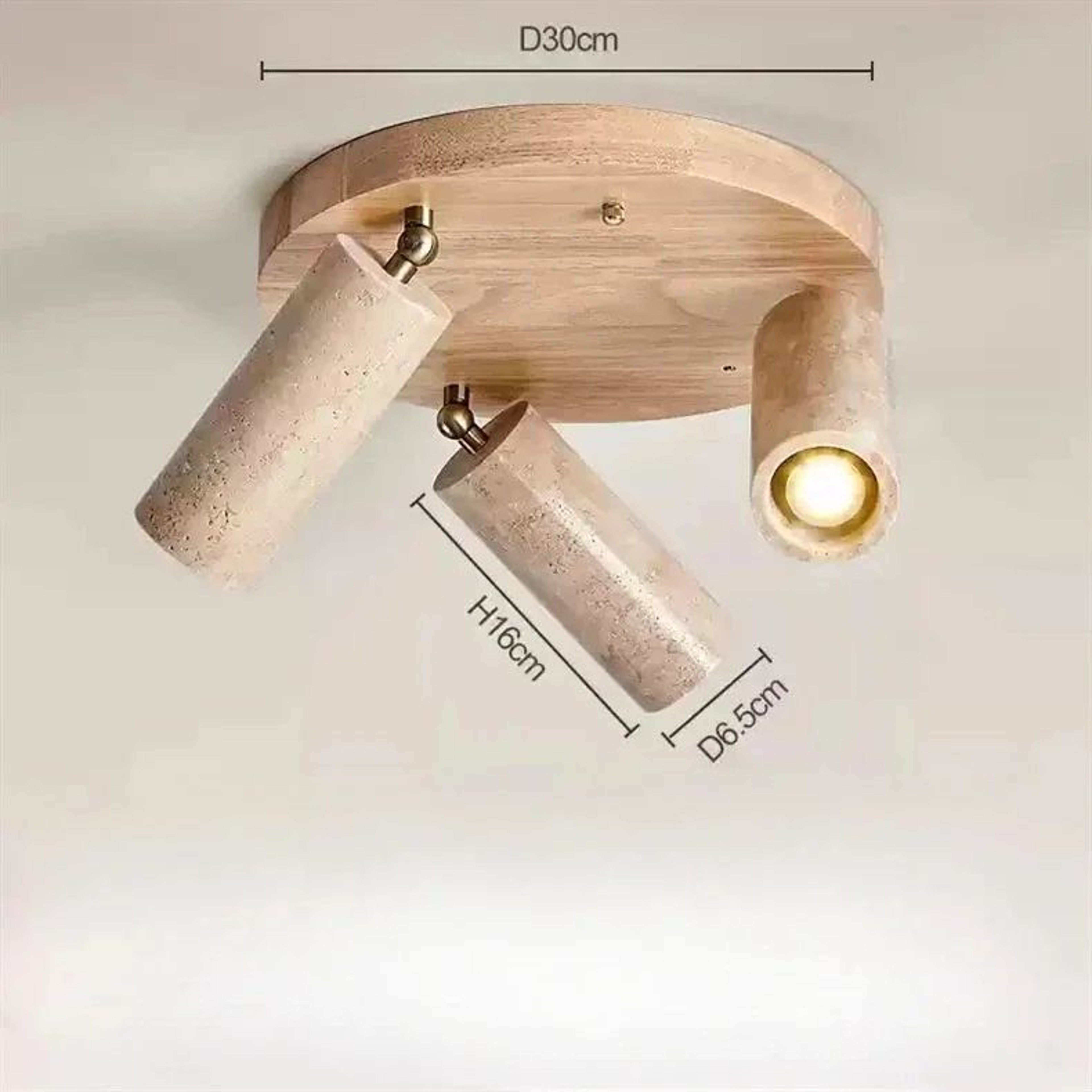 Natural Yellow Cave Stone LED Spotlight  Wood Ceiling Lamp For Living Room Restaurant Bar  Clothing 7