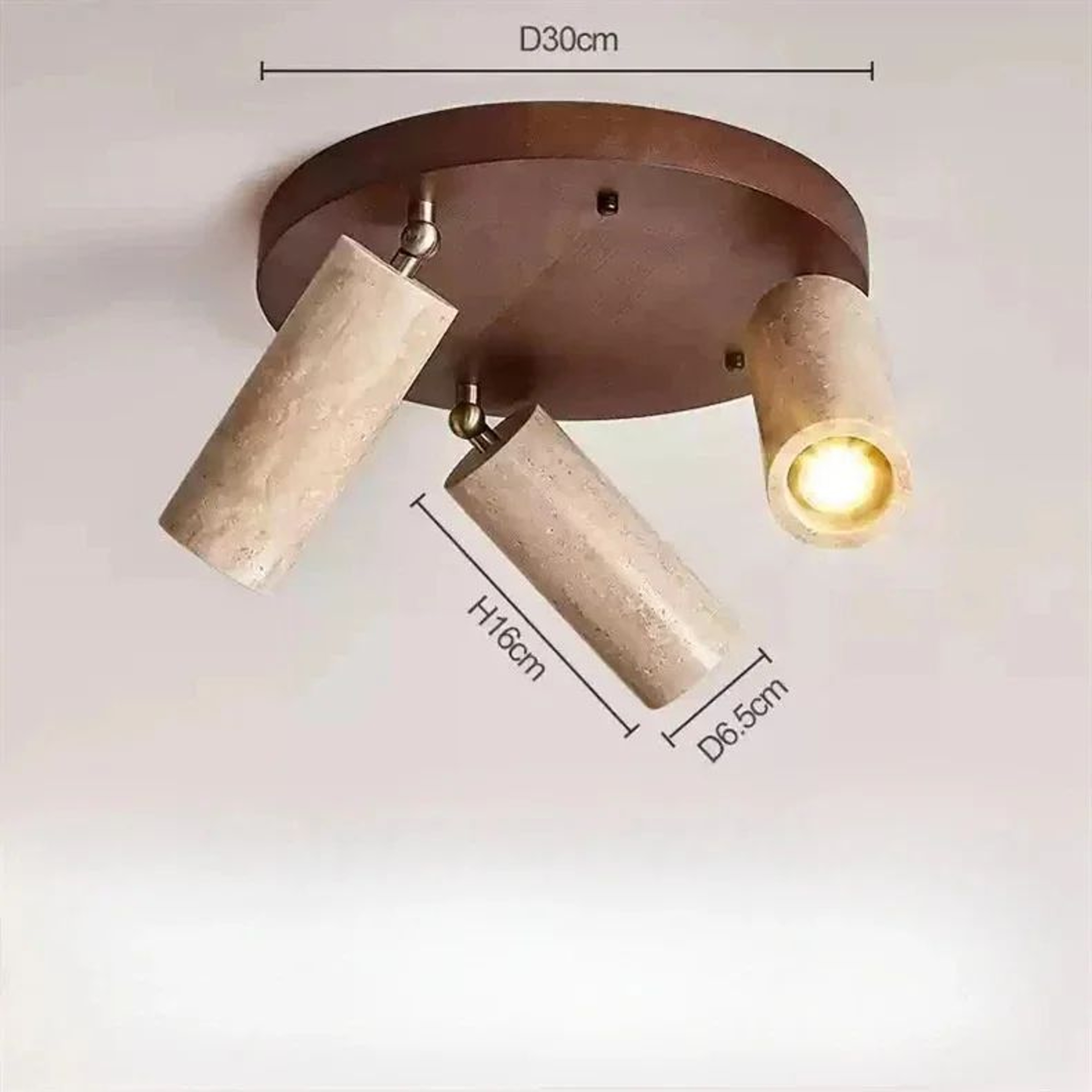 Natural Yellow Cave Stone LED Spotlight  Wood Ceiling Lamp For Living Room Restaurant Bar  Clothing 9