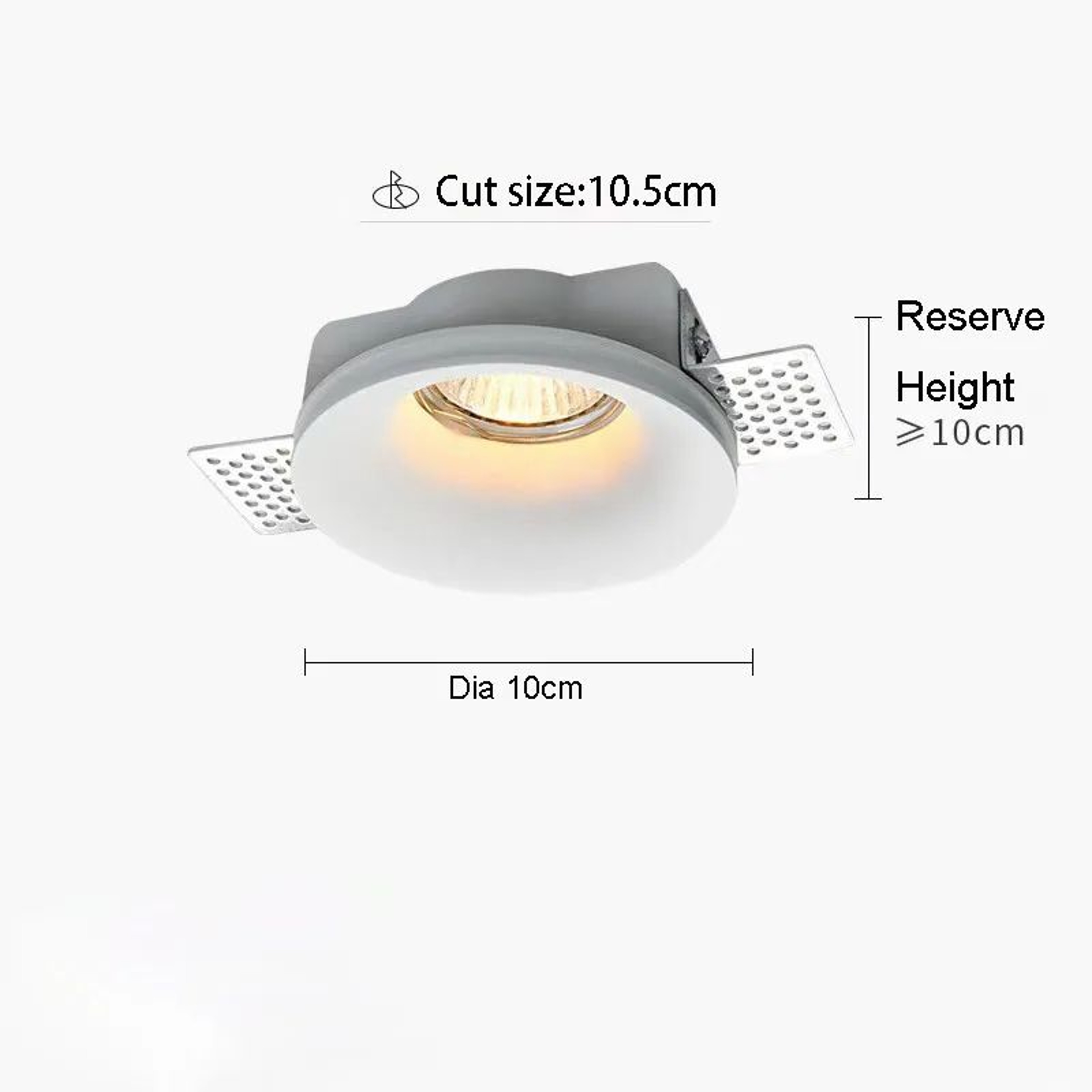 Recessed Gypsum Downlight  GU10 AntiGlare Borderless Ceiling Spotlight For Living Room Bedroom And  6