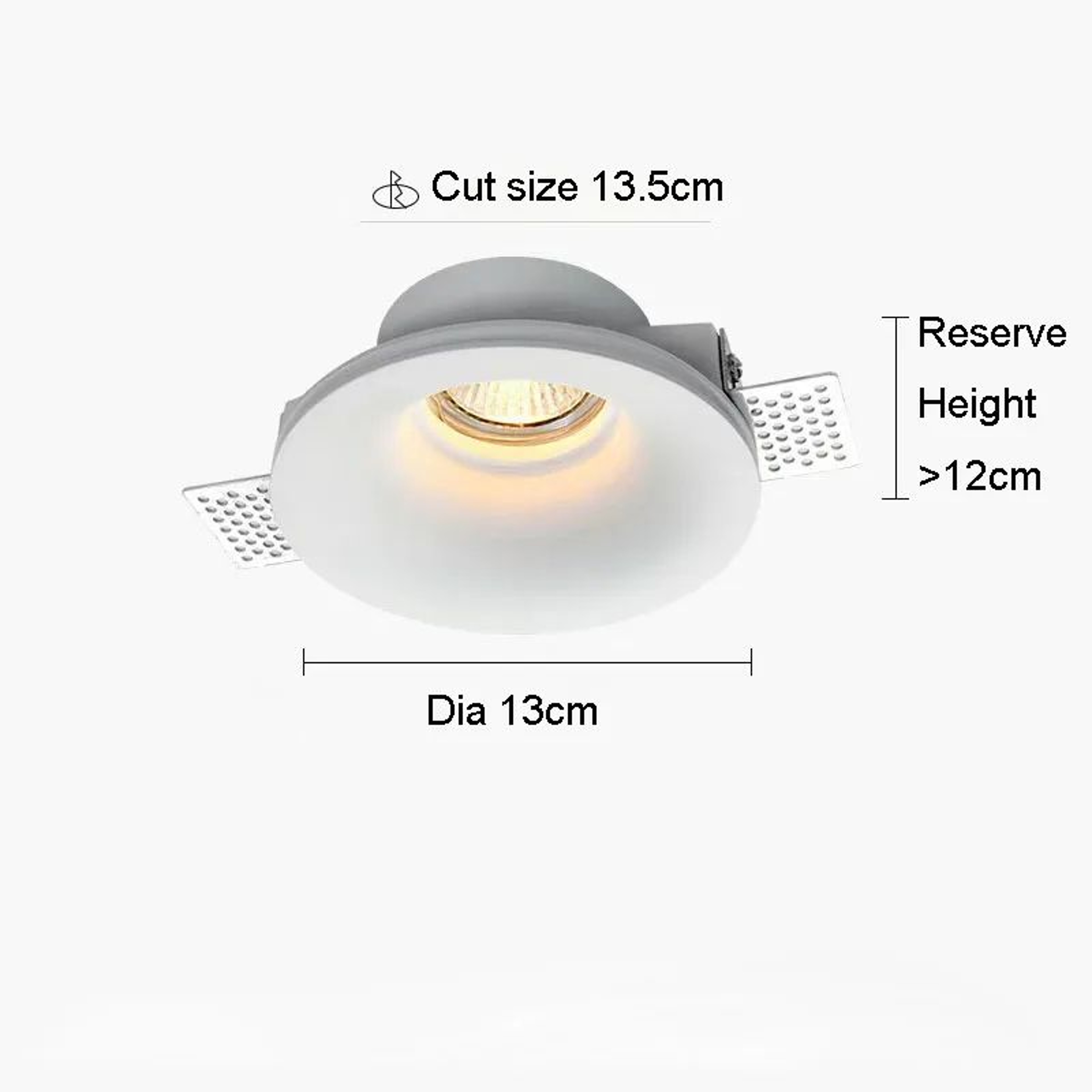 Recessed Gypsum Downlight  GU10 AntiGlare Borderless Ceiling Spotlight For Living Room Bedroom And  7