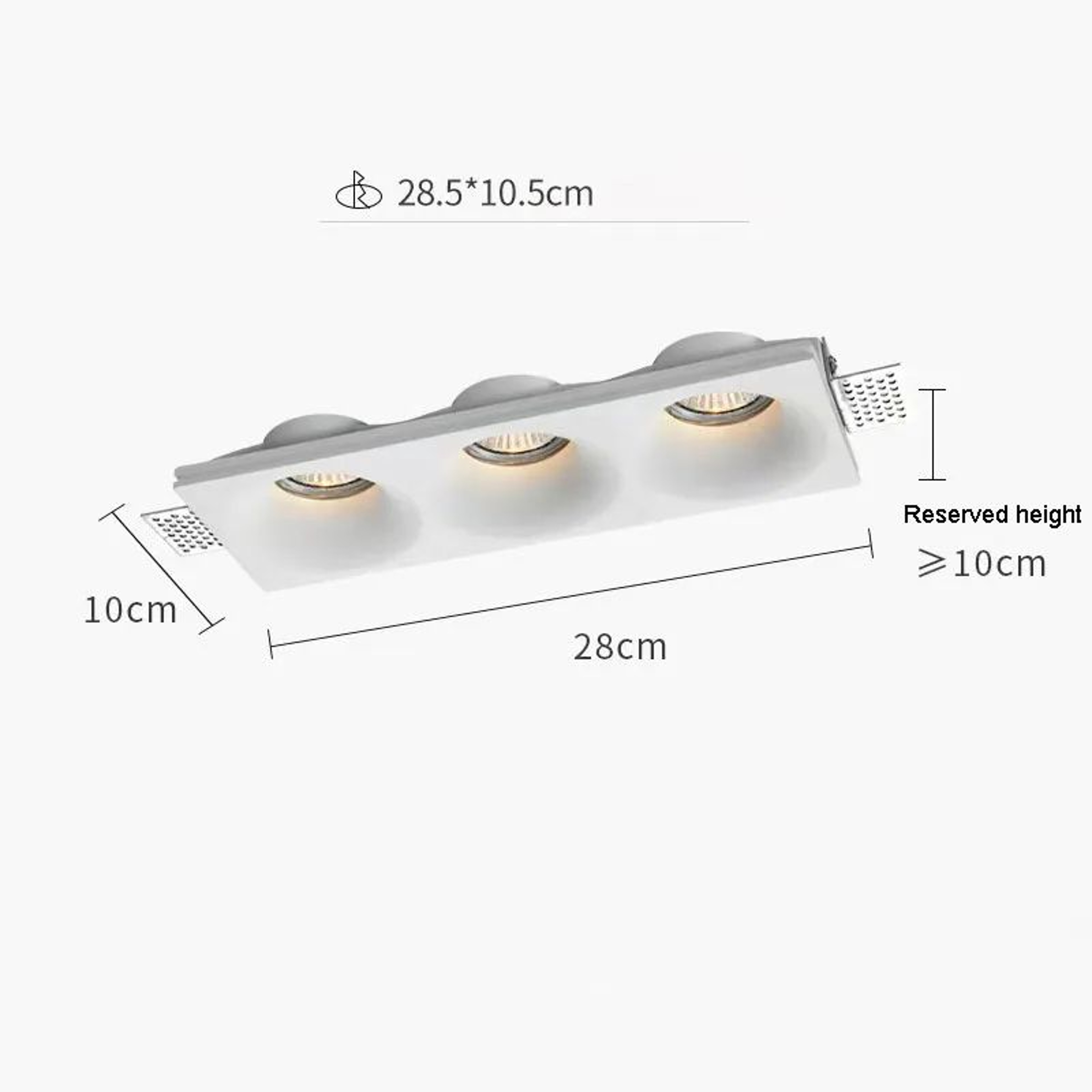 Recessed Gypsum Downlight  GU10 AntiGlare Borderless Ceiling Spotlight For Living Room Bedroom And  10