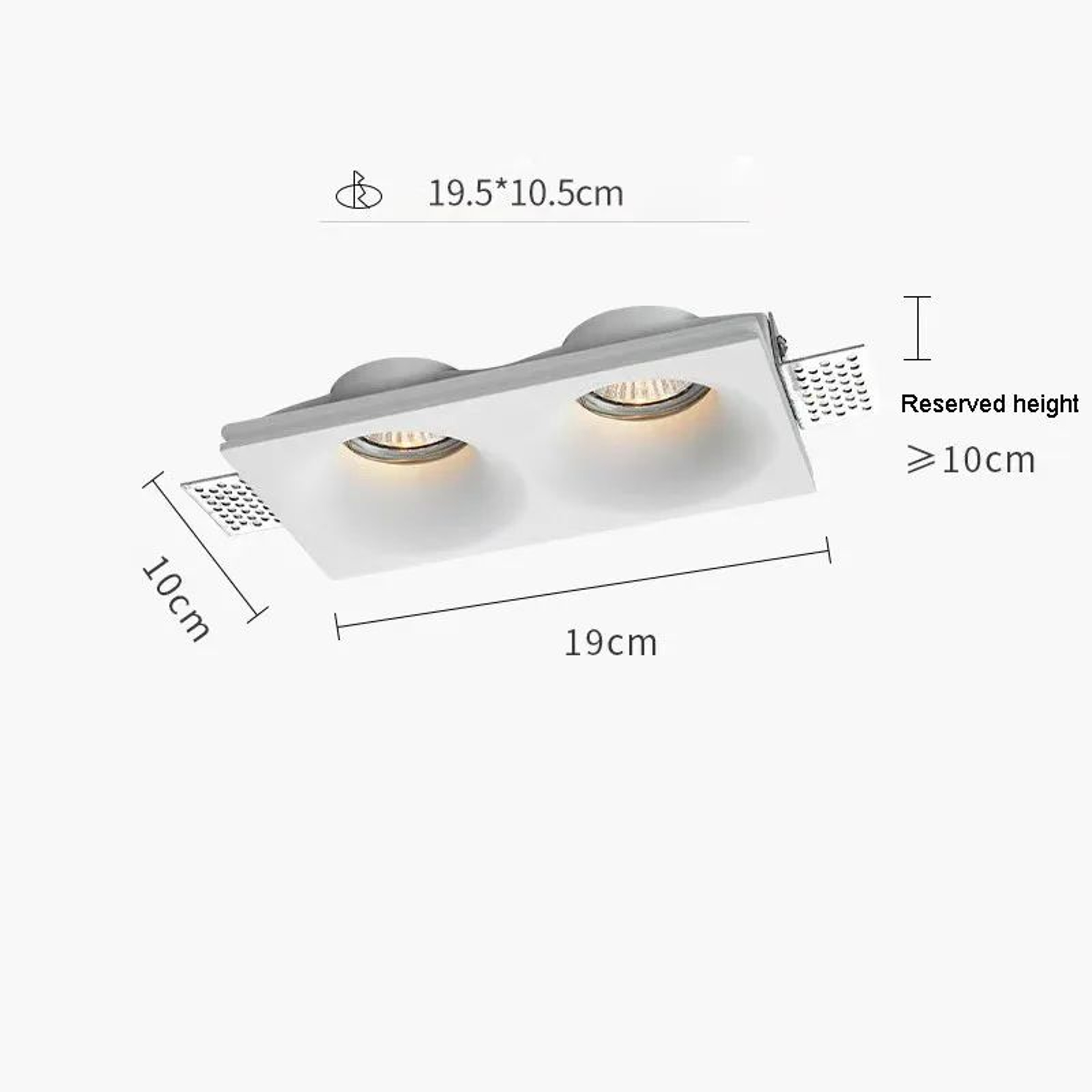 Recessed Gypsum Downlight  GU10 AntiGlare Borderless Ceiling Spotlight For Living Room Bedroom And  11