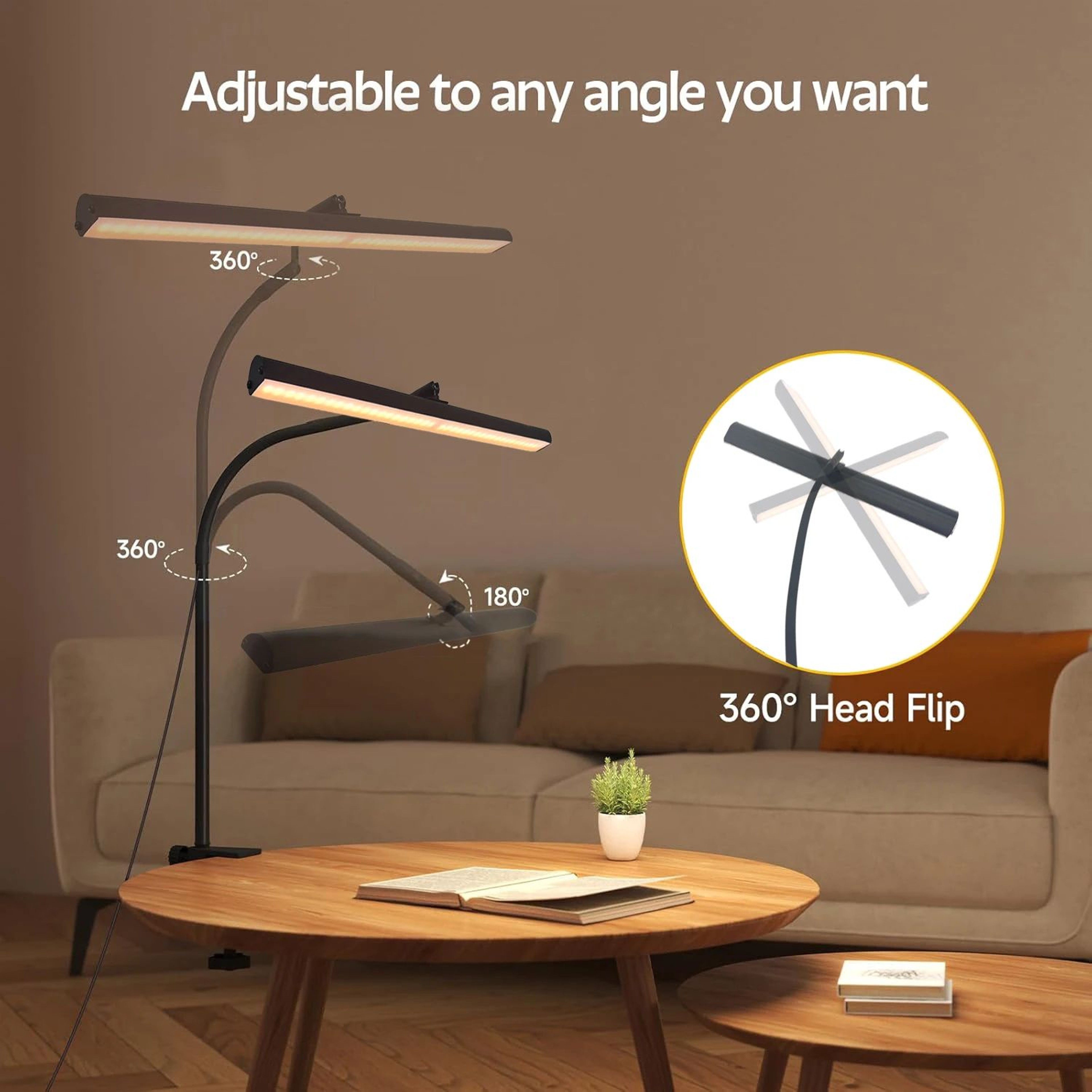 LED Desk Lamp With Clamp  USB Architect Task Light With 30 Lighting Modes And Flexible Gooseneck Fo 1