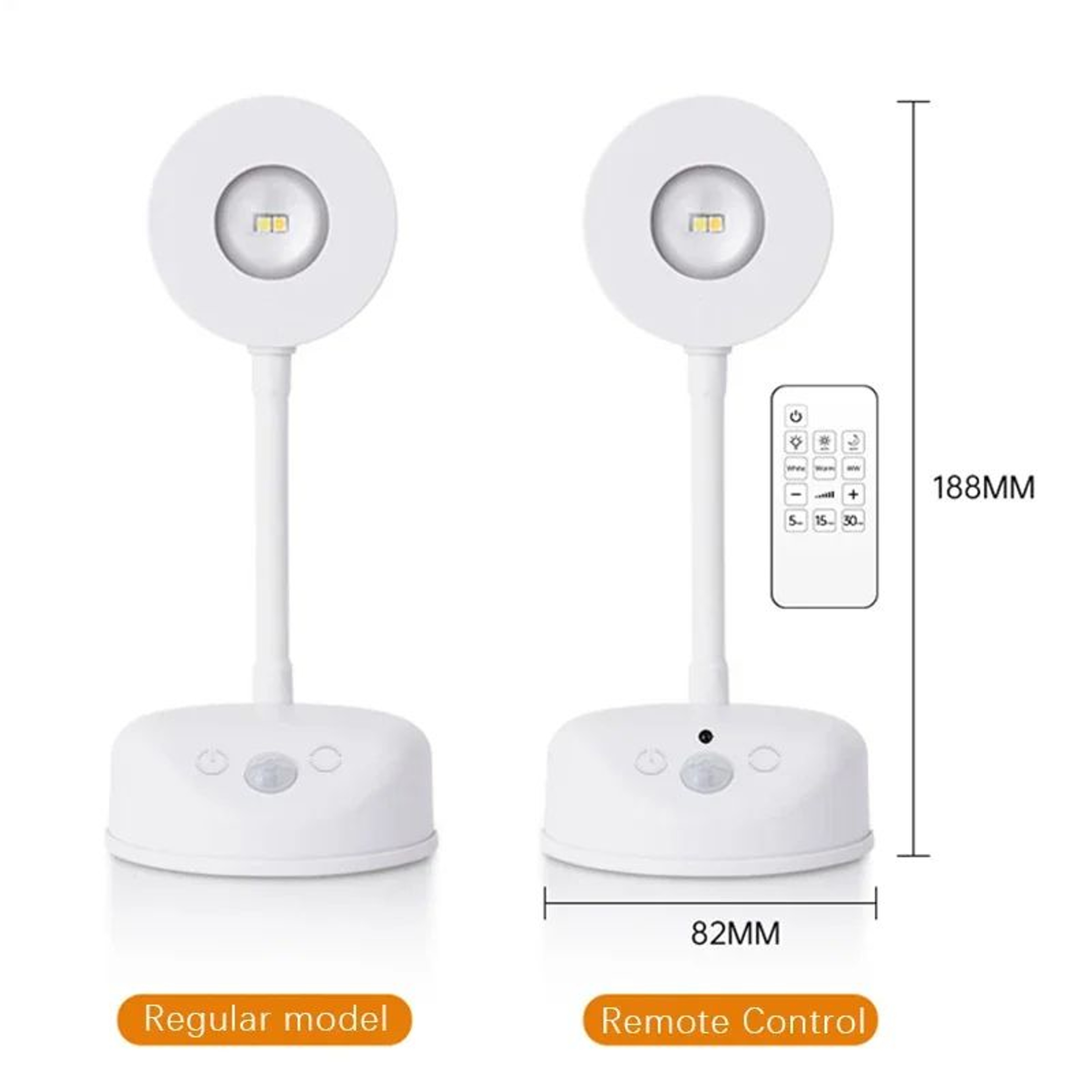 USB Rechargeable Wall Lamp  Dimmable Motion Sensor Night Light With 3 Light Colors For Bedroom Beds 10