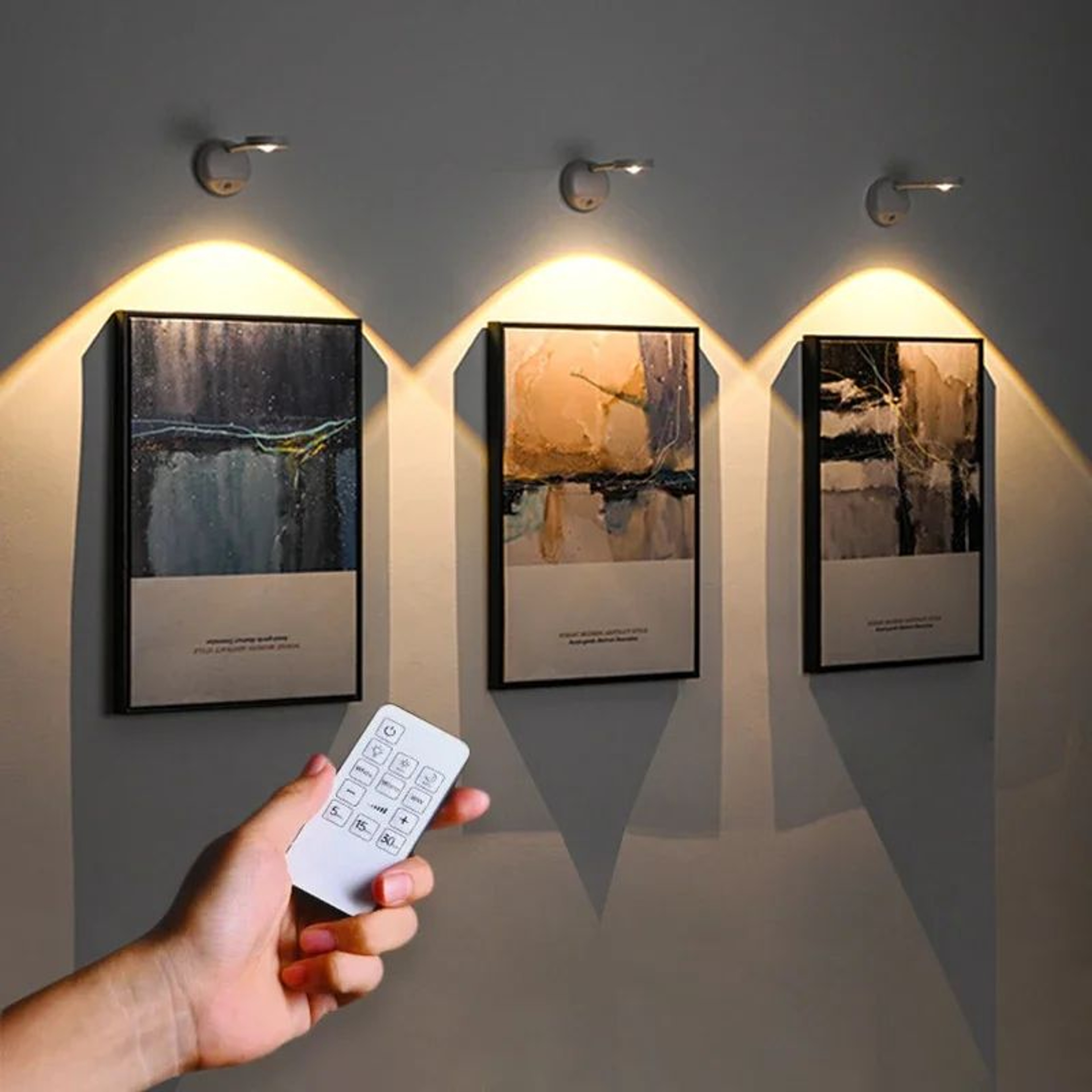 USB Rechargeable Wall Lamp  Dimmable Motion Sensor Night Light With 3 Light Colors For Bedroom Beds 0