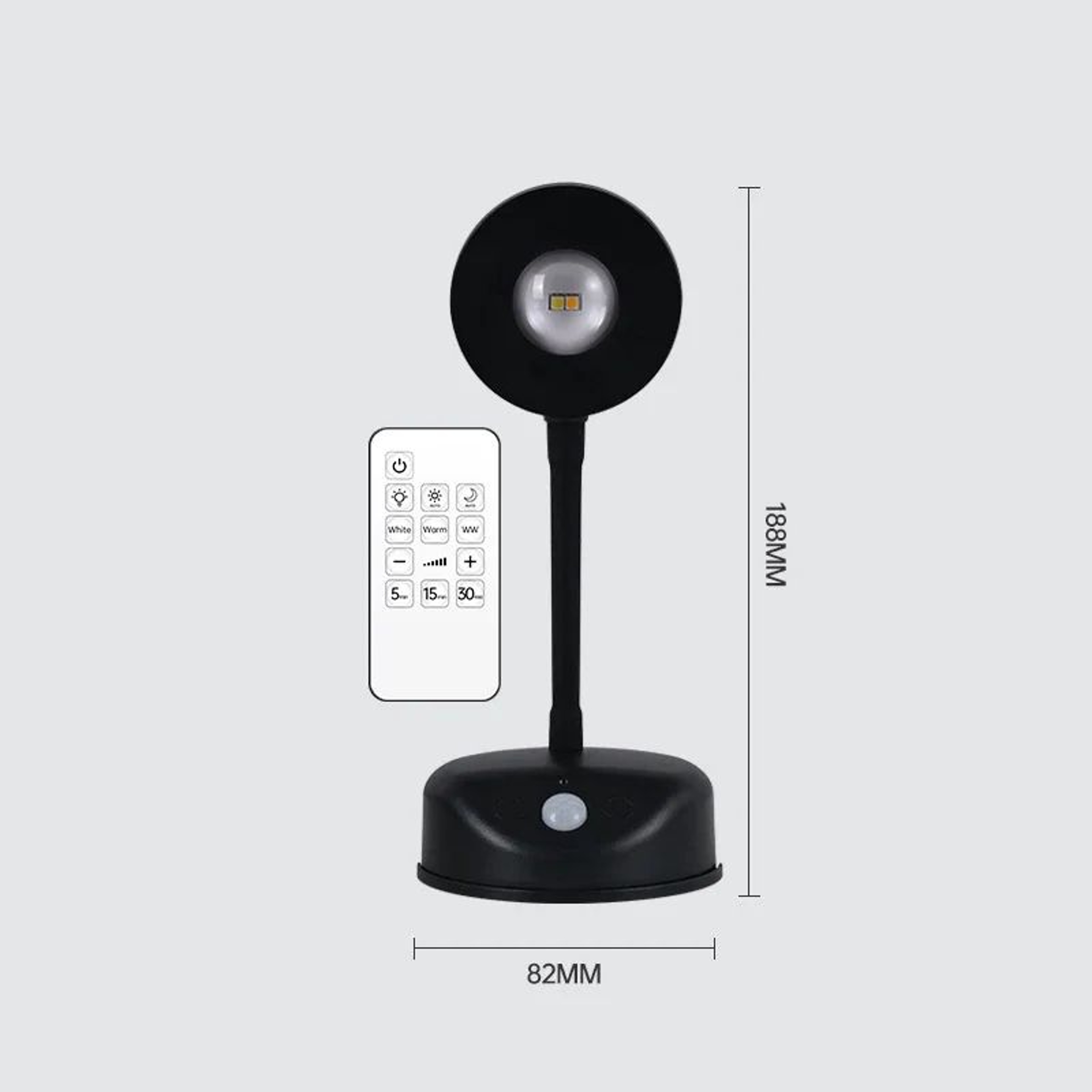 USB Rechargeable Wall Lamp  Dimmable Motion Sensor Night Light With 3 Light Colors For Bedroom Beds 12