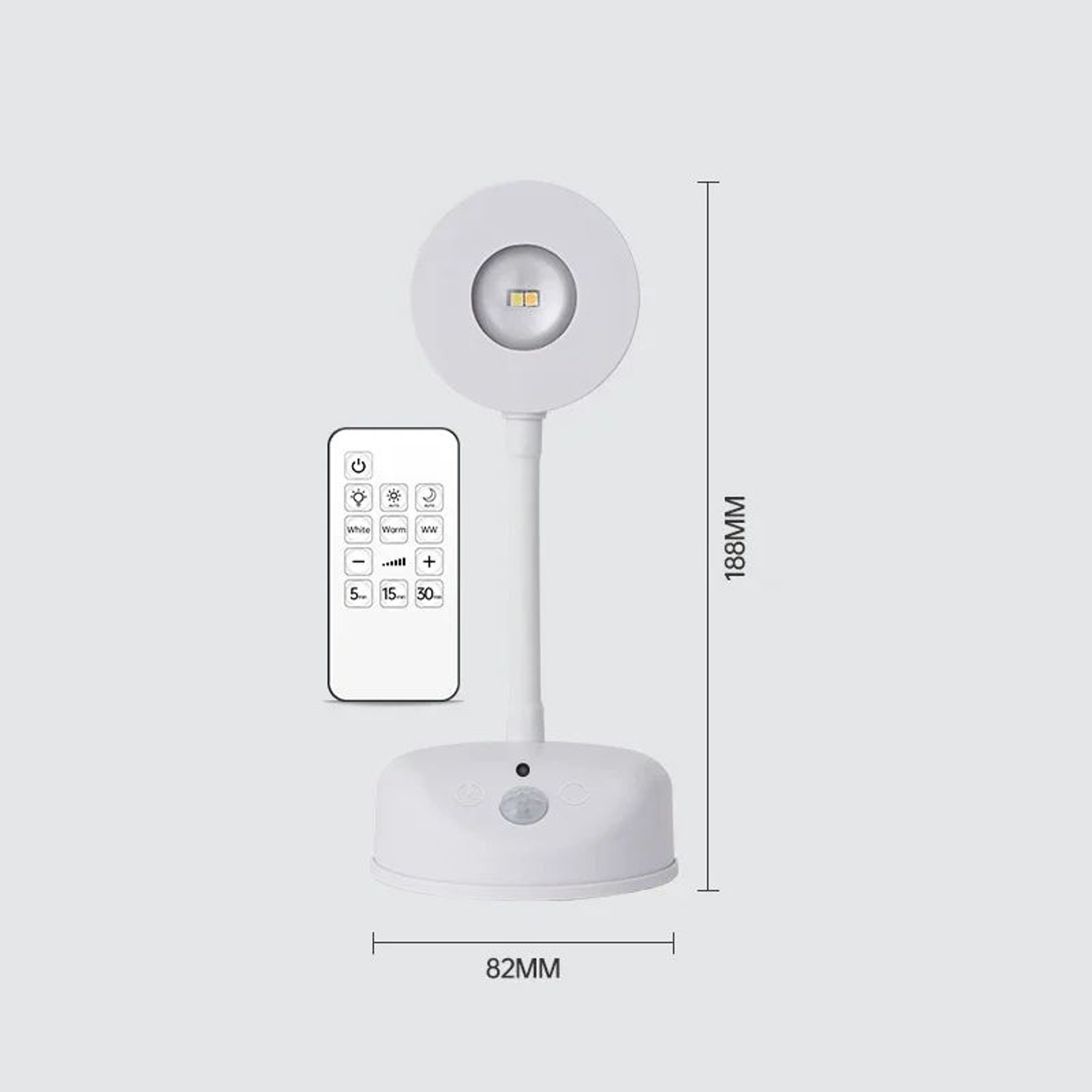 USB Rechargeable Wall Lamp  Dimmable Motion Sensor Night Light With 3 Light Colors For Bedroom Beds 14