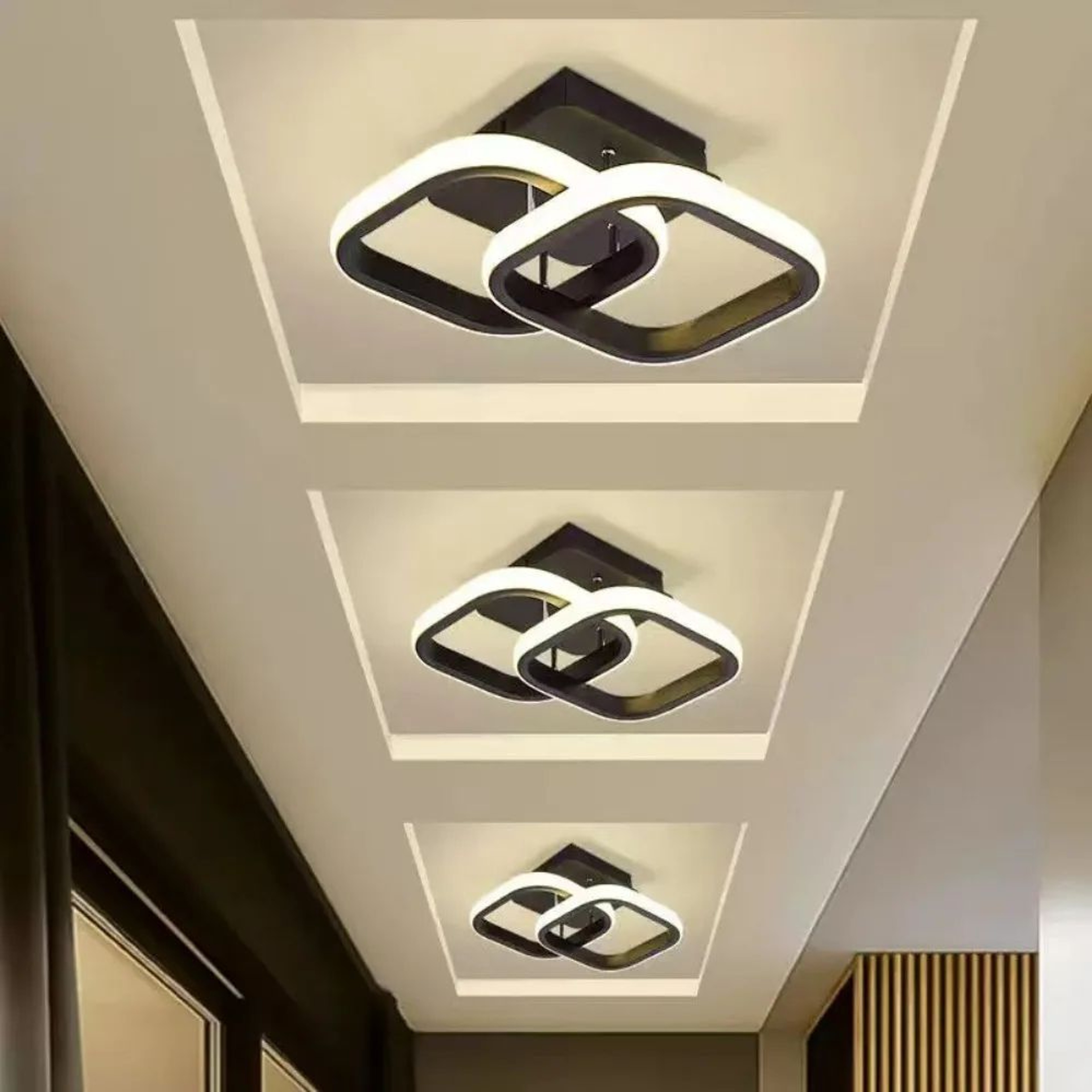 25 W LED Ceiling Light  Modern Surface Mounted 3 Color Lamp For Bedroom Living Room Corridor Stairc 0