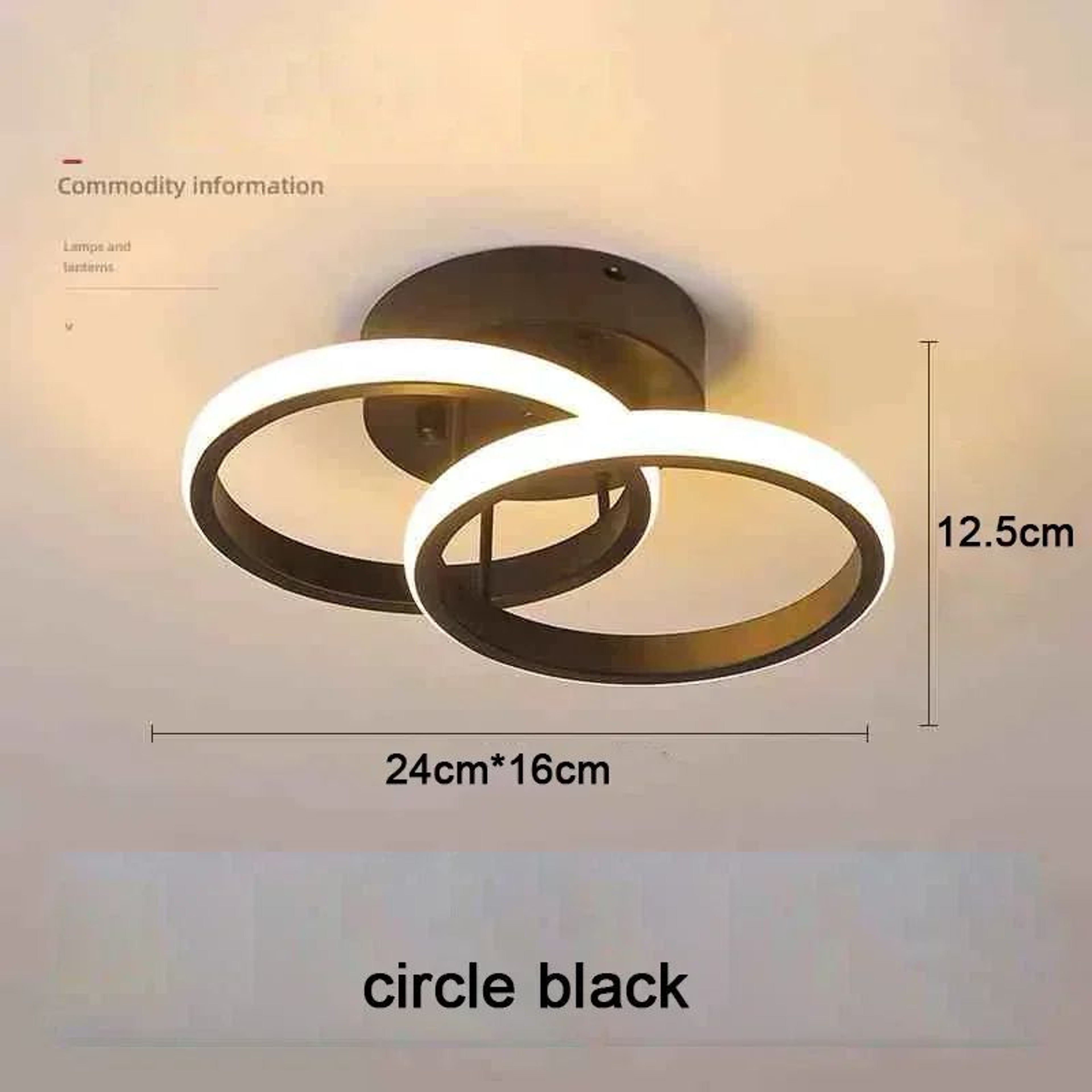25 W LED Ceiling Light  Modern Surface Mounted 3 Color Lamp For Bedroom Living Room Corridor Stairc 6