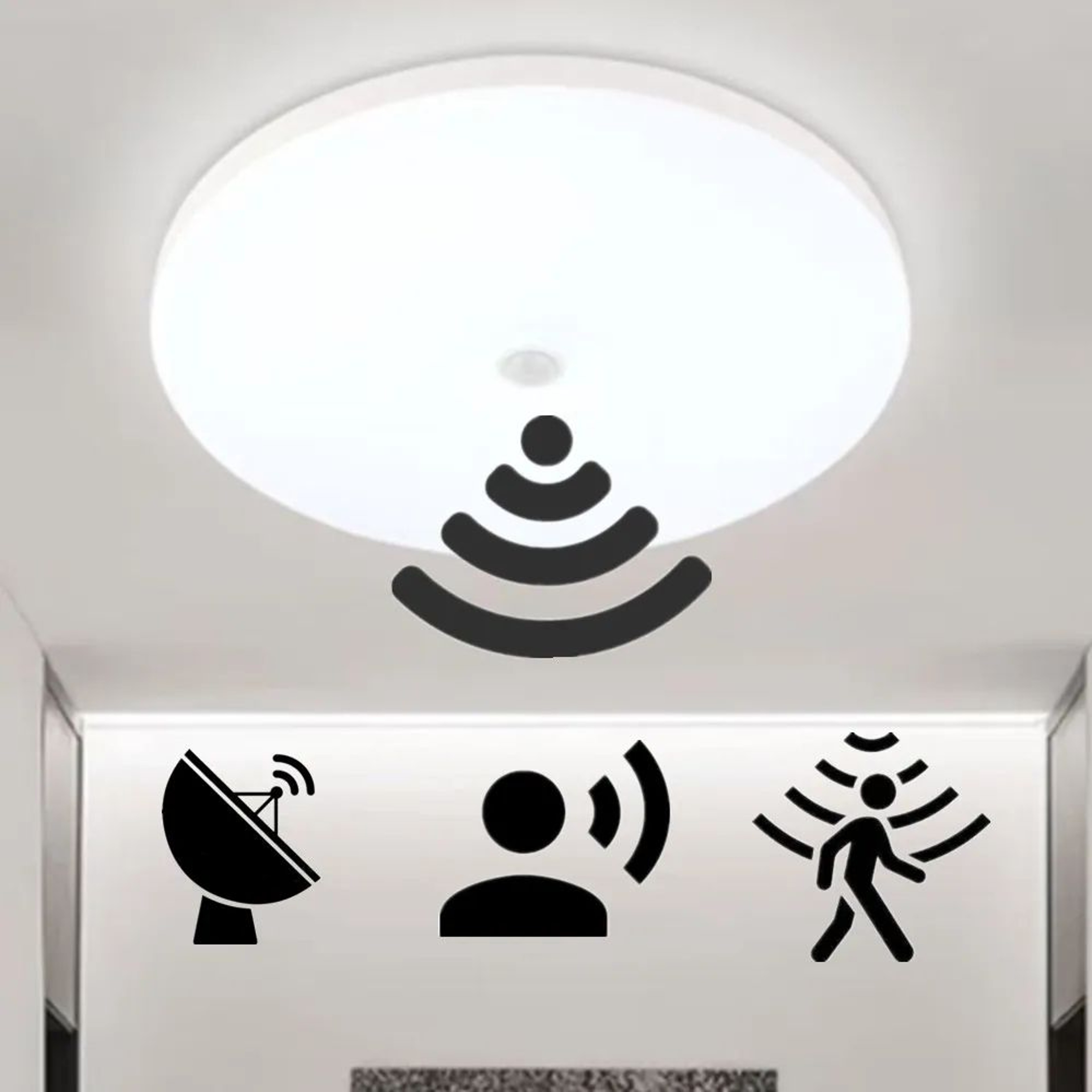 PIR Motion Sensor Ceiling Lamp  12 W Or 18W Automatic Night Lighting For Corridor Garage Stairs And 0
