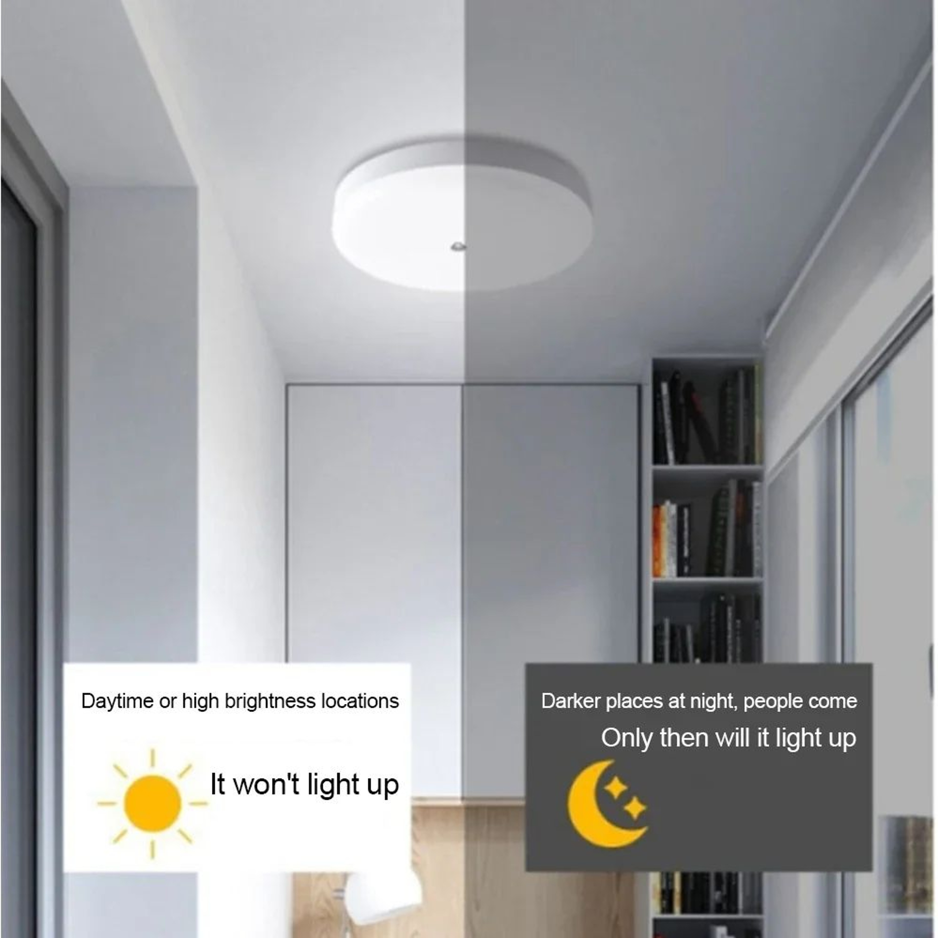 PIR Motion Sensor Ceiling Lamp  12 W Or 18W Automatic Night Lighting For Corridor Garage Stairs And 3